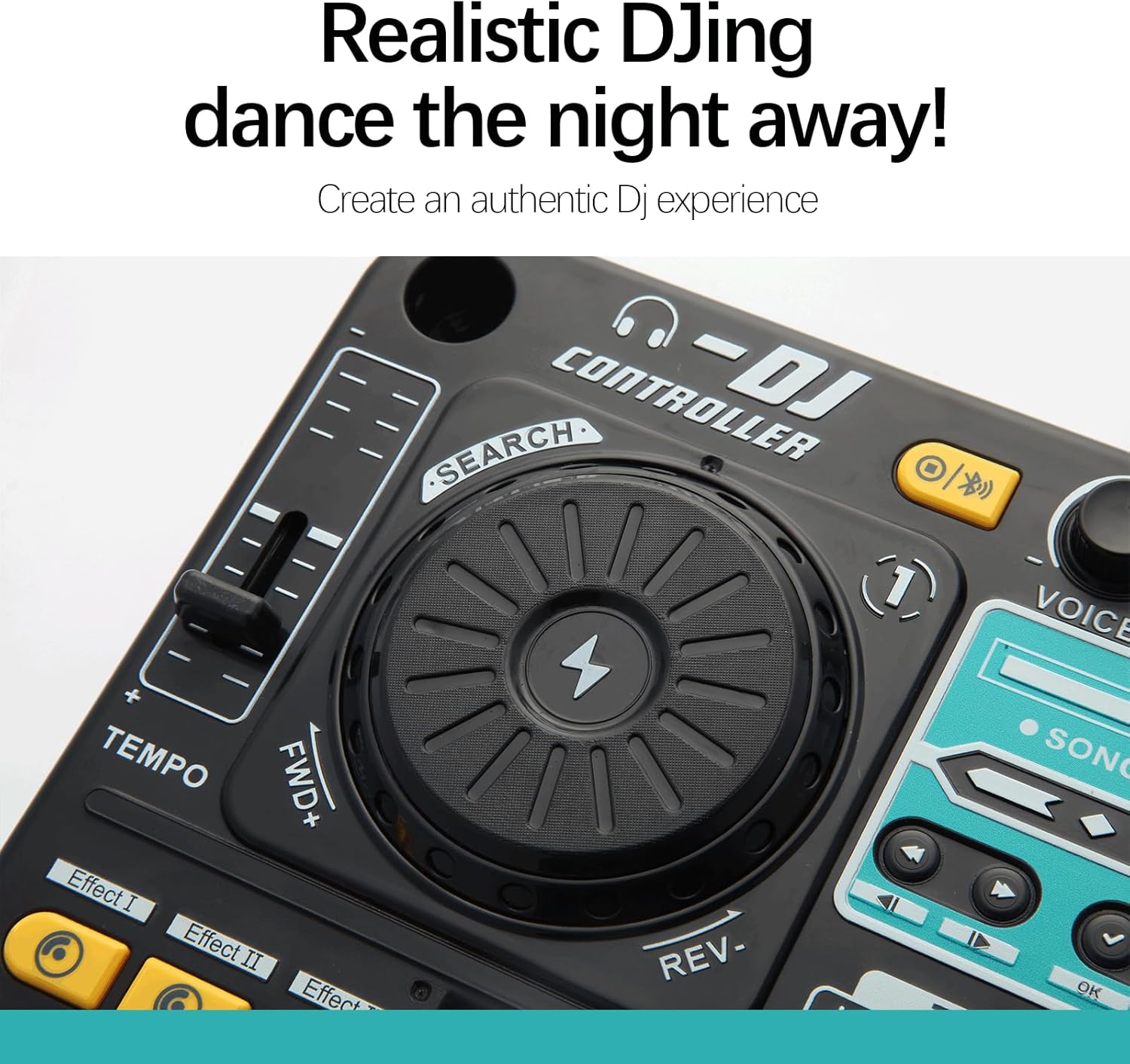 Imagen de El mezclador de DJ y el reproductor de discos para niños se pueden conectar al micrófono Bluetooth