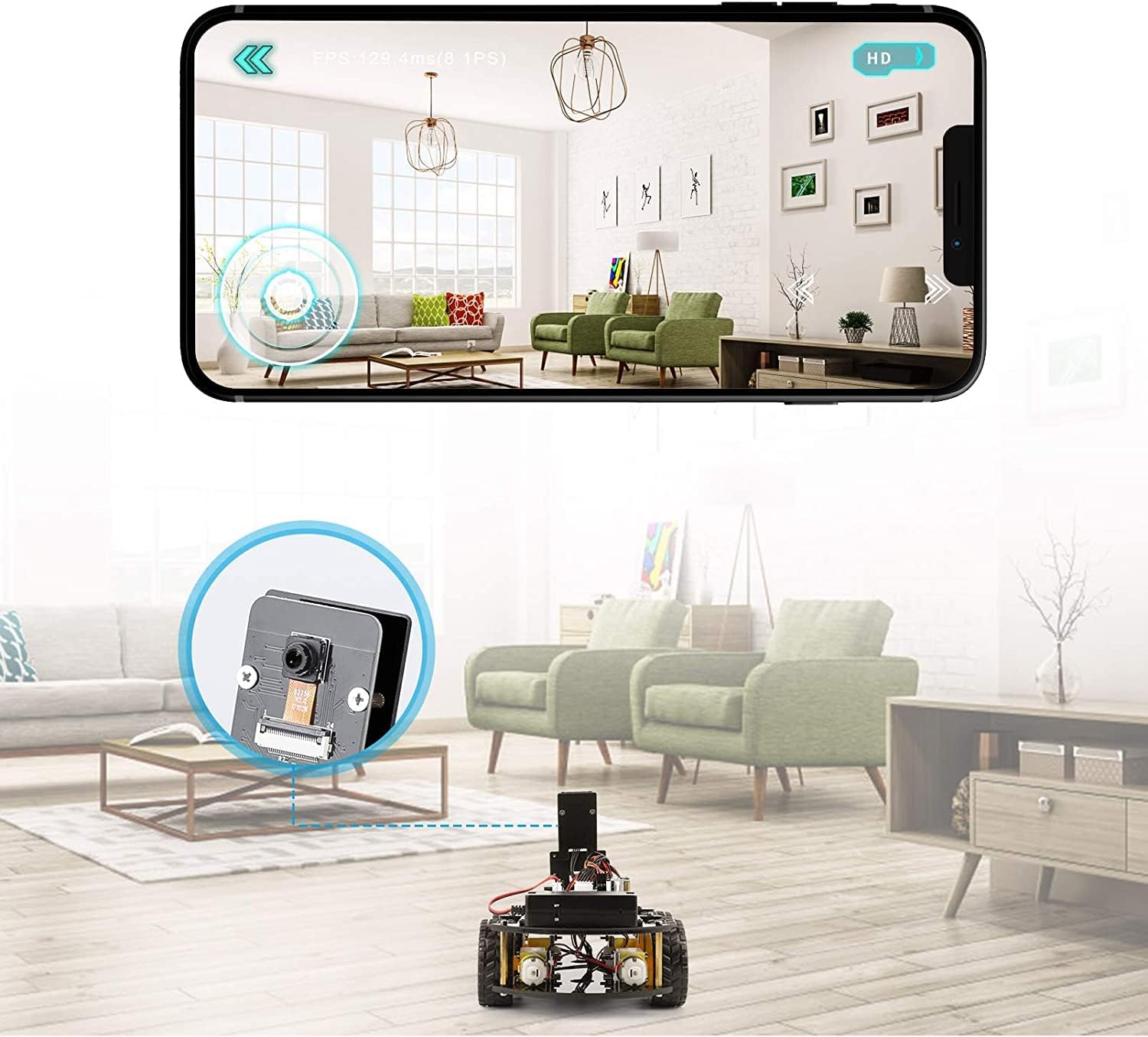 Imagen de ELEGOO Kit de Coche Robótico Educativo y Stem de Juguete para Niño (Versión 4.0)