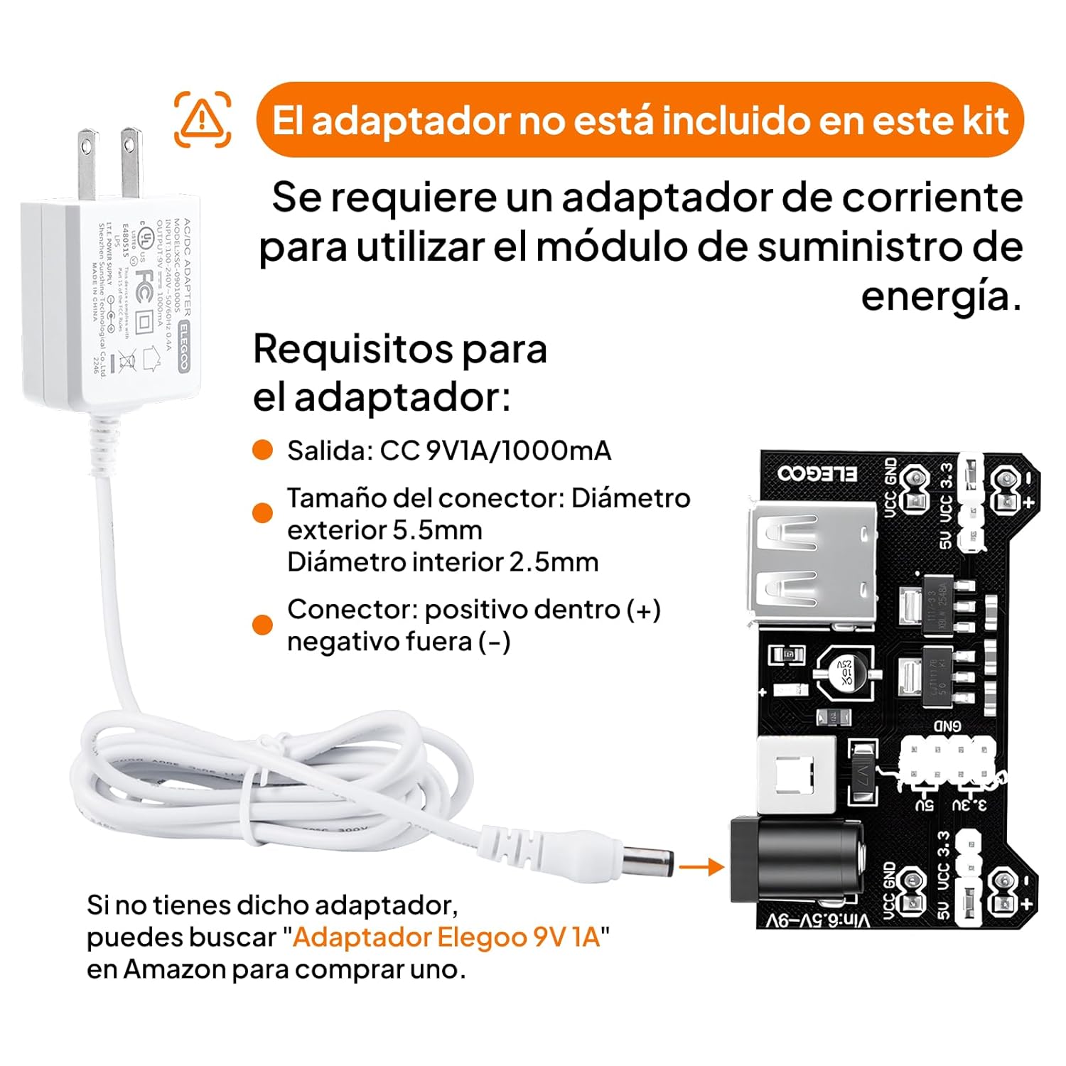 Imagen de ELEGOO Kit Mejorado de Componentes Electrónicos con Módulo de Alimentación, Placa de Prototipos (Protoboard) de 830 Pines, Cables Puente, Potenciómetro, STM32, Raspberry Pi, para Arduino IDE