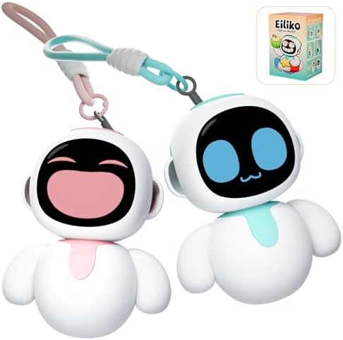Imagen de ENERGIZE LAB Eiliko Lover Set - Robot Eilik portátil con IA, divertidos juguetes electrónicos colgantes, regalos para parejas y mejores amigos.