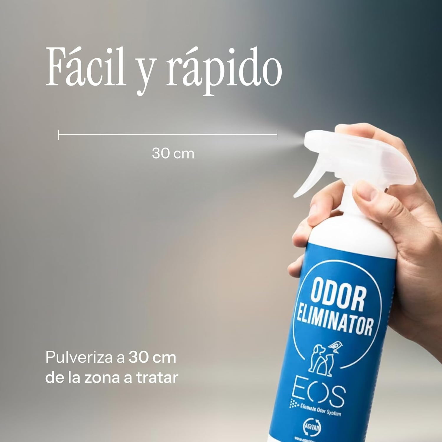 Imagen de EOS (1 litro) Eliminador de olores Mascotas al instante. Anti olor orines de Perros, Gatos. Aplicar en sofás, arenero, cesped, Coche. Detergente enzimatico, Repelente de micciones gatos.