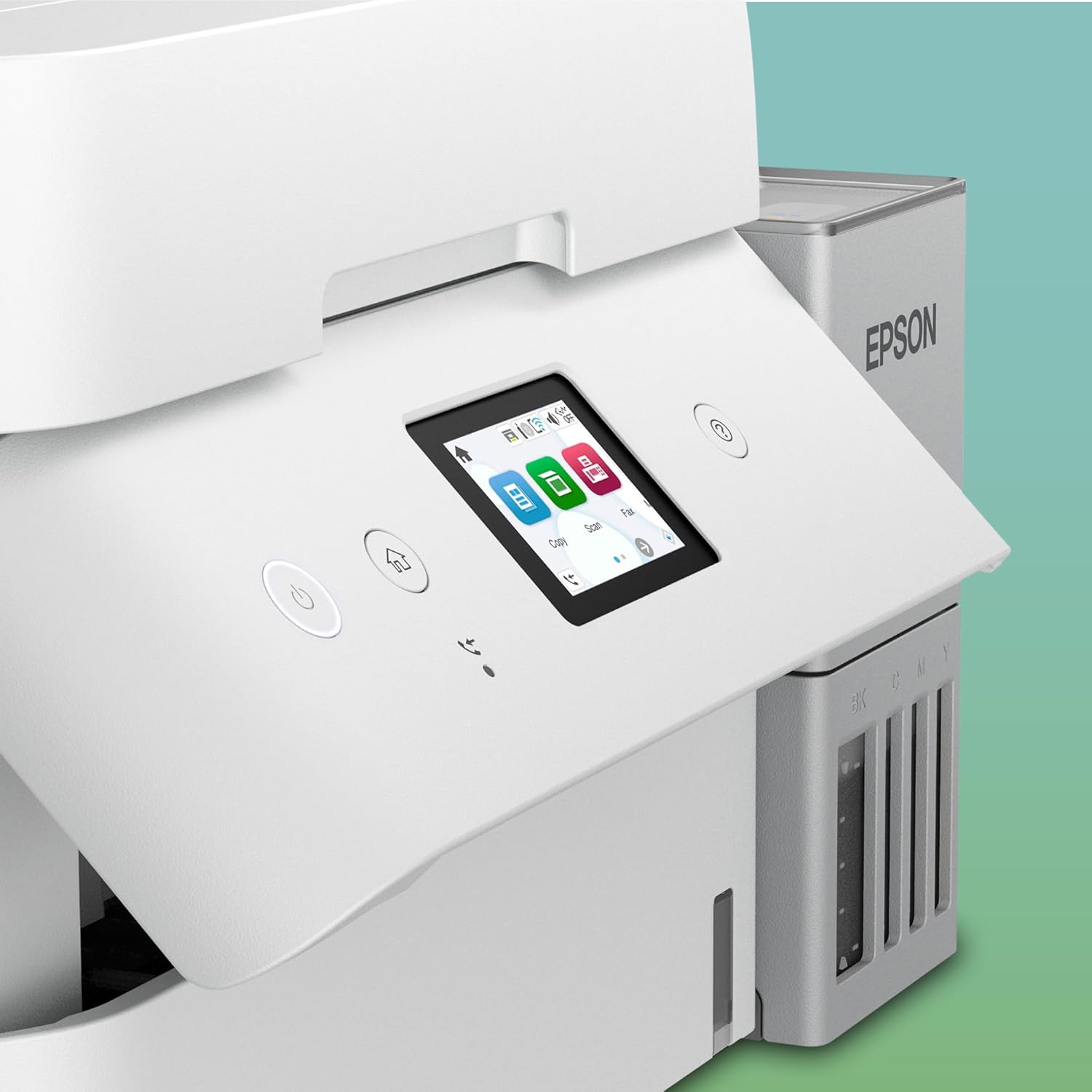 Imagen de Epson EcoTank ET-4956 Impresora de Depósito de Tinta | Teletrabajo | Wi-Fi, Ethernet | A4 | Doble Cara | Imprimir, Copiar, Escanear, Fax | Pantalla Táctil 6,1cm | ADF | Tinta Incluida para 3 Años