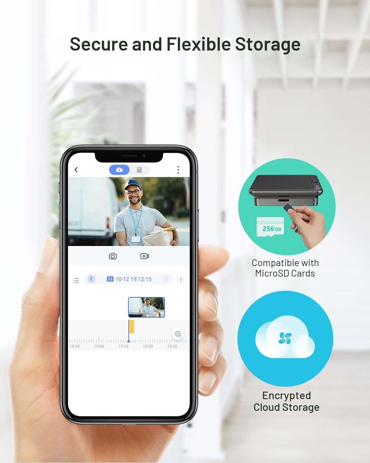 Imagen de EZVIZ Mirilla Digital de Puerta con Pantalla Táctil a Color de 4.3'' Cámara Video Timbre Inalámbrico Monitor con Batería Recargable 4600mAh,PIR Detección de Movimiento,Audio Bidireccional,Modelo CP4