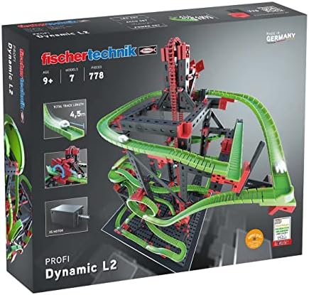 Imagen de fischertechnik circuito de canicas Dynamic L2, 536621 – kit de construcción para niños, juguete educativo a partir de 9 años