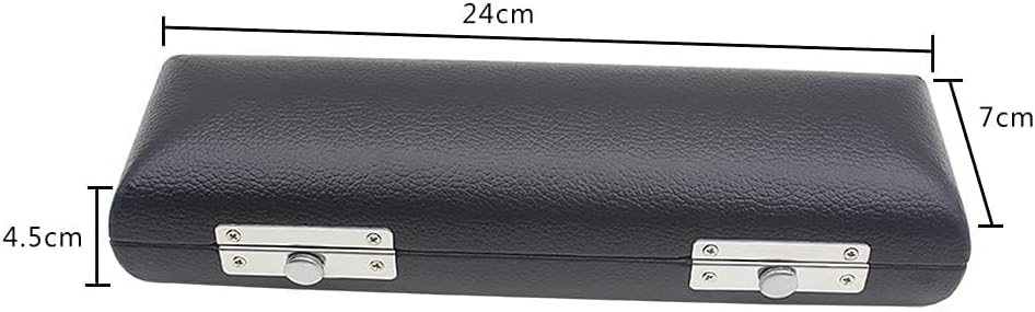 Imagen de Flauta Piccolo En Do, Flauta De Acero Inoxidable Juego De Flauta Piccolo Y Flauta Travesera Niquelada Flauta Piccolo De Cobre Con Estuche De Piel Sintética Paño De Limpieza Y Varilla Para Princ(Negro)