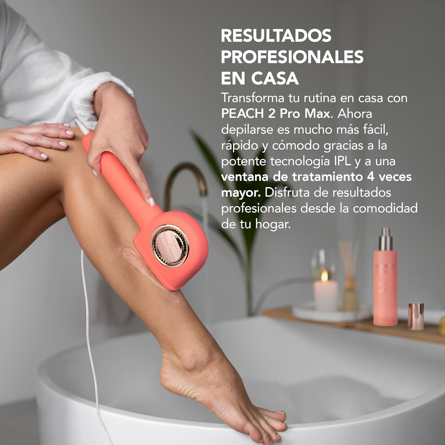 Imagen de FOREO PEACH 2 Pro Max IPL depiladora laser – Depiladora facial mujer y hombre – Para rostro y cuerpo, elimina el vello en hombres & mujeres – Belleza & cuidado personal