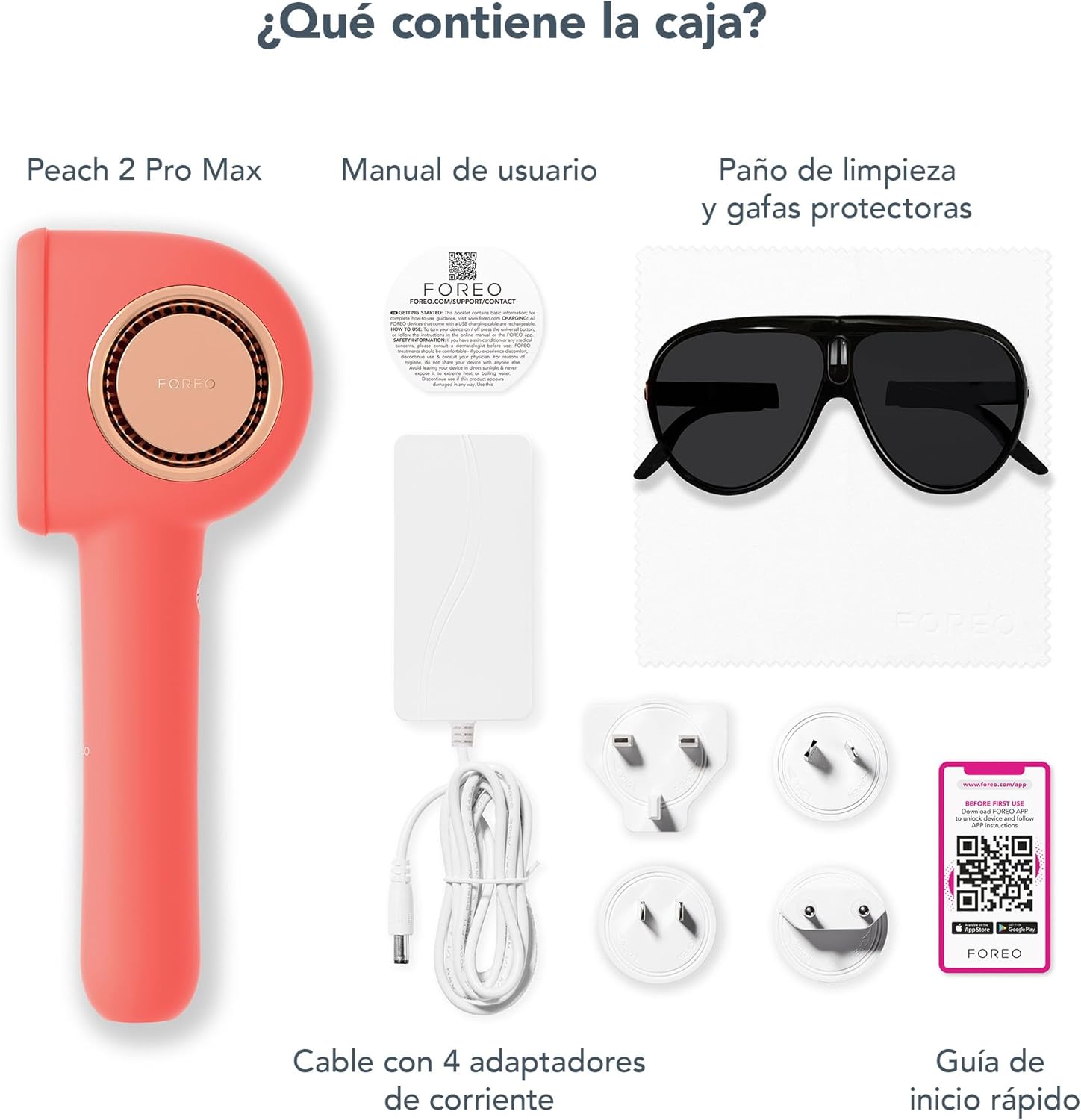 Imagen de FOREO PEACH 2 Pro Max IPL depiladora laser – Depiladora facial mujer y hombre – Para rostro y cuerpo, elimina el vello en hombres & mujeres – Belleza & cuidado personal