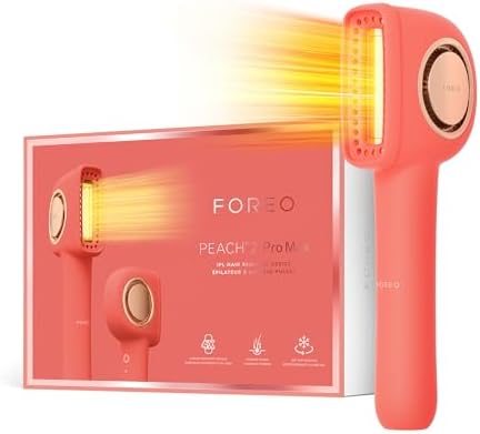 Imagen de FOREO PEACH 2 Pro Max IPL depiladora laser – Depiladora facial mujer y hombre – Para rostro y cuerpo, elimina el vello en hombres & mujeres – Belleza & cuidado personal