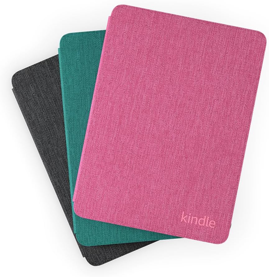 Imagen de Funda Amazon Kindle Paperwhite y Amazon Kindle Colorsoft | Funda protectora ligera, plegable y resistente al agua | Tela