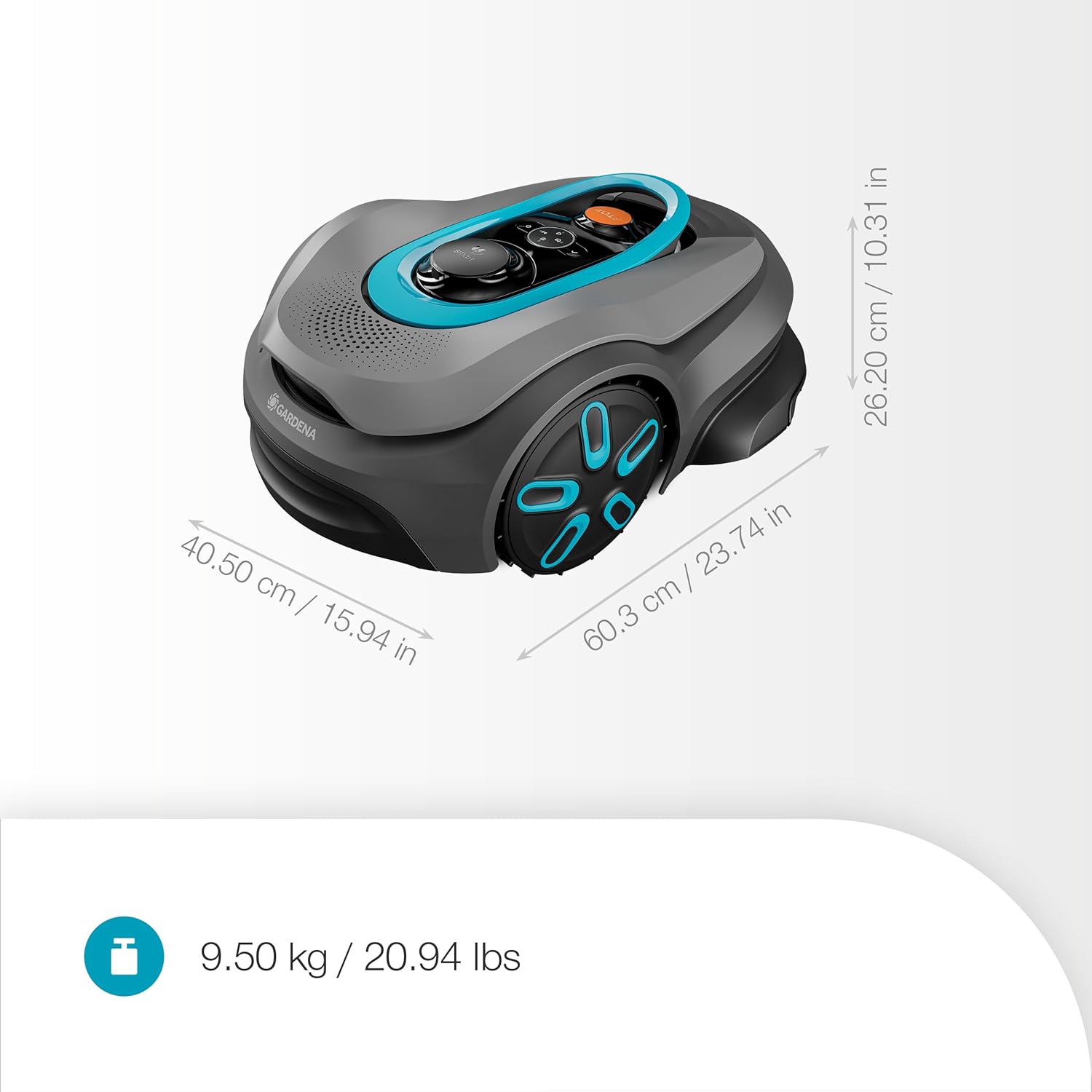 Imagen de Gardena SILENO Smart Sense 600 m² Robot cortacésped: Tecnología sin Cables*, Cortar el césped con ai, Cámara incorporada (19942-26)