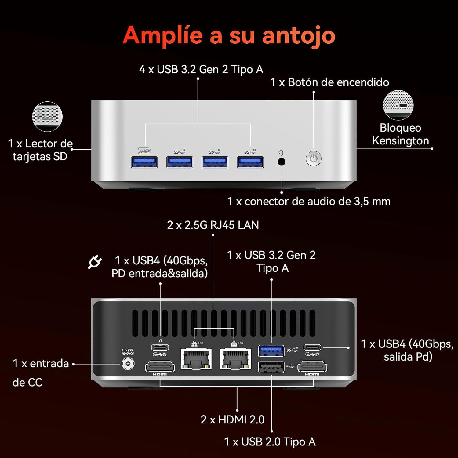 Imagen de GEEKOM A7 MAX Mini PC AI (Edición 2026) con AMD Ryzen 9 7940HS, 16GB DDR5 (no LPDDR) y 1TB SSD (ampliable), Mini Ordenador para Creación, Gráficos Radeon 780M|4 Modos|Soporte Premium|USB4|8K|Lector SD