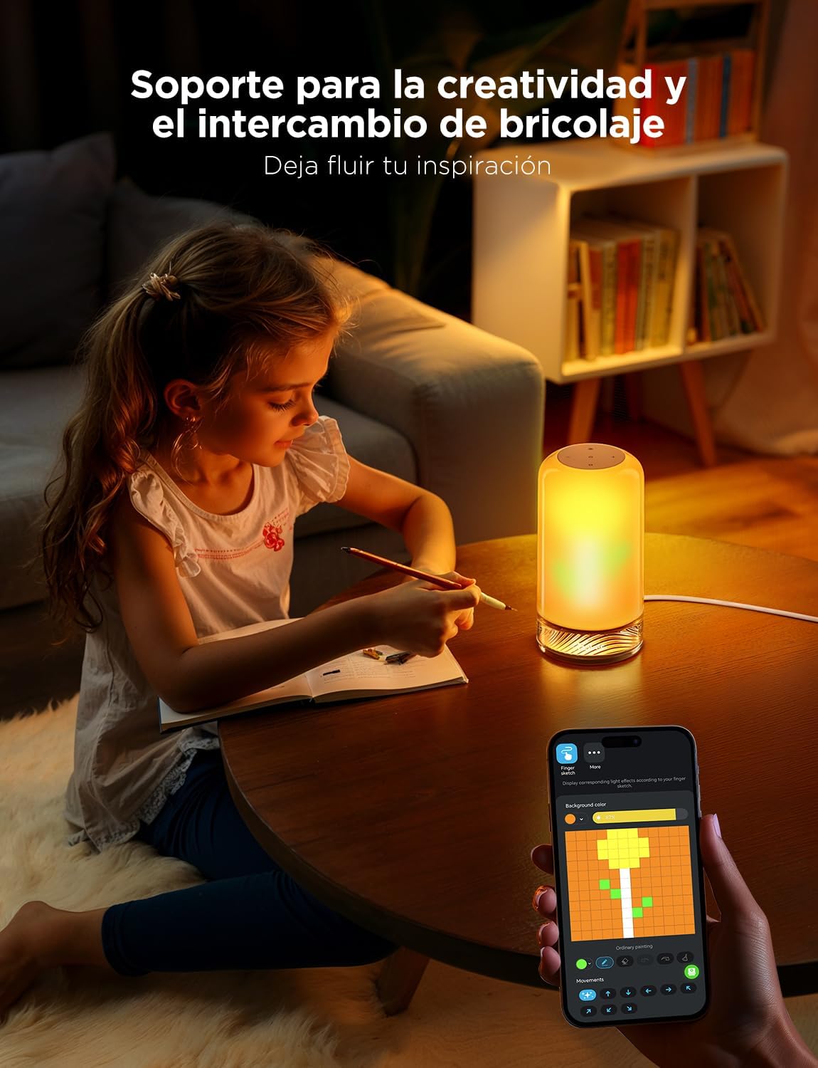 Imagen de Govee Lamparas de Mesita de Noche Tactiles RGBICWW LED Regulable, 70+ Modos de Escena, 2700-6500k, Compatible con Alexa, Funciona con Matter, Función de Temporizador, para Salón y Dormitorio, Cableada