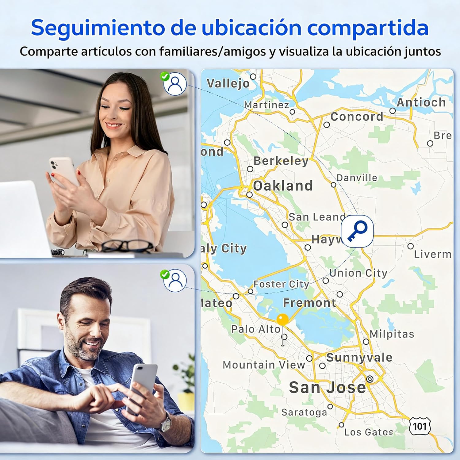Imagen de GPS Coche localizador Localizador GPS para Coche Rastreador 2026 Magnético Rastreador GPS sin suscripción/SIM,Seguimiento en Tiempo Real para vehículo,Niños, MascotasCompatible con Android e iOS