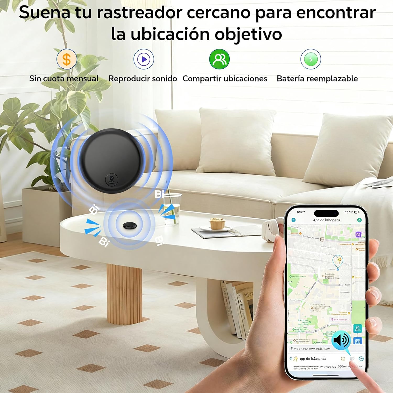 Imagen de GPS Coche localizador Localizador GPS para Coche Rastreador 2026 Magnético Rastreador GPS sin suscripción/SIM,Seguimiento en Tiempo Real para vehículo,Niños, MascotasCompatible con Android e iOS
