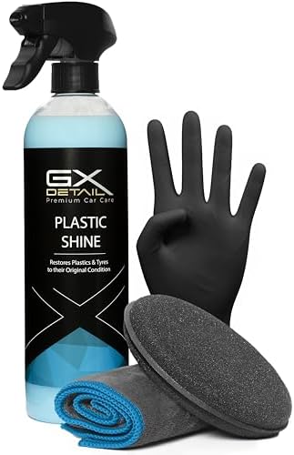 Imagen de GxDetail Recuperador de Plásticos y Abrillantador Hidratador de Plástico y Neumáticos Coche y Moto 500ml. – Recuperador de Gomas Viejas, Interior, Exterior, Ruedas.