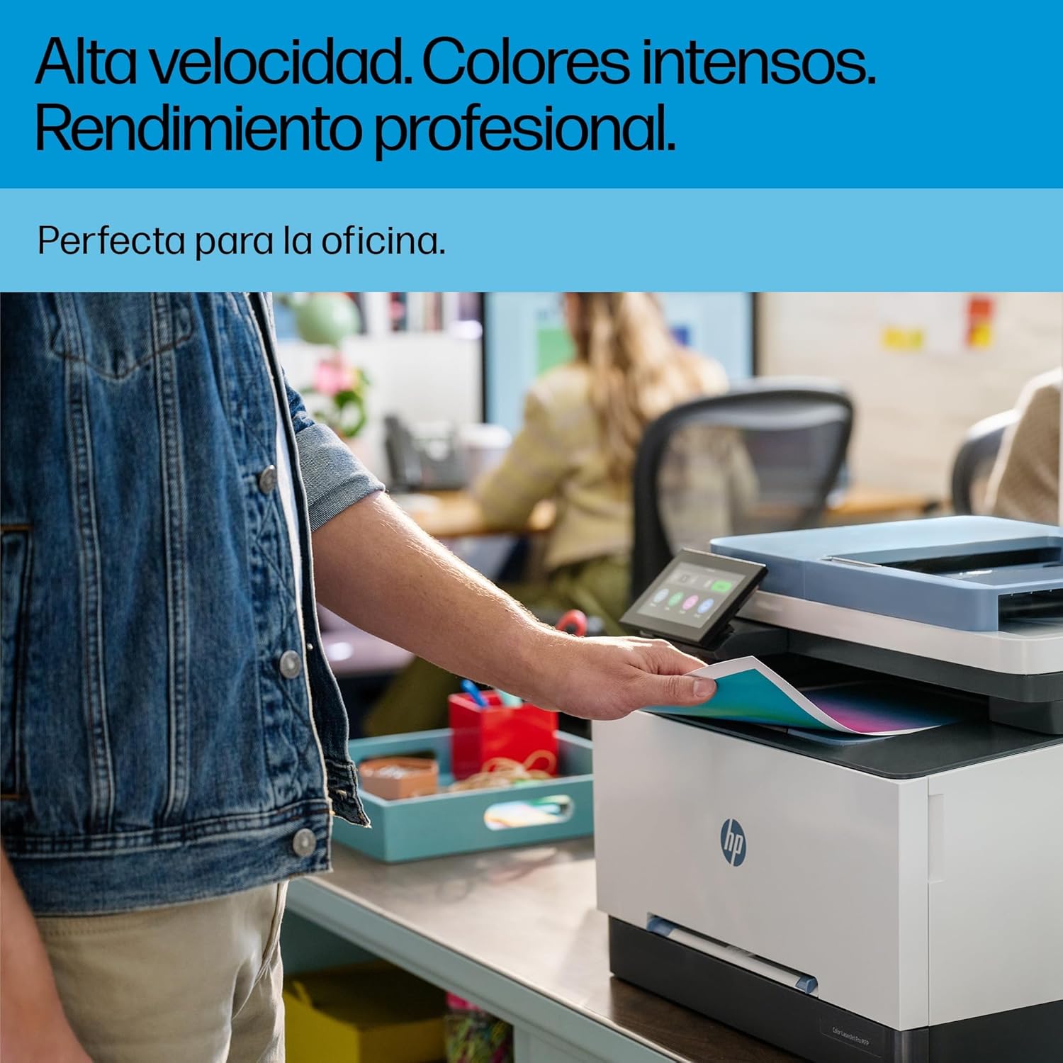 Imagen de HP Color LaserJet Pro 3302sdw 499Q6F, Impresora Laser A4 Multifunción a Doble Cara automática, Escaner, Copiadora (25ppm, Wi-Fi Direct, Procesador 1,2 GHz, Memoria 512MB, Smart App) Blanca y Azul
