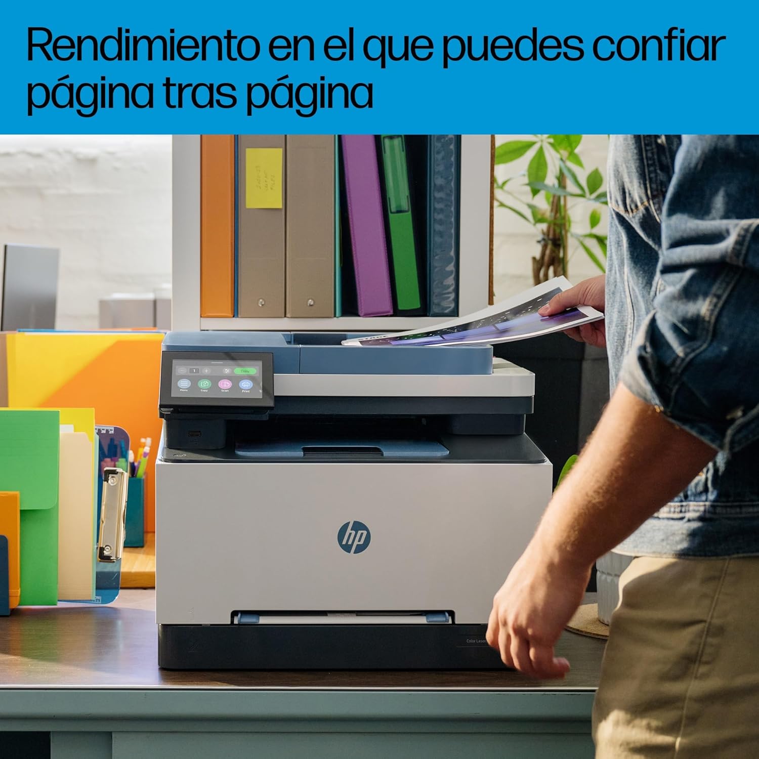 Imagen de HP Color LaserJet Pro 3302sdw 499Q6F, Impresora Laser A4 Multifunción a Doble Cara automática, Escaner, Copiadora (25ppm, Wi-Fi Direct, Procesador 1,2 GHz, Memoria 512MB, Smart App) Blanca y Azul