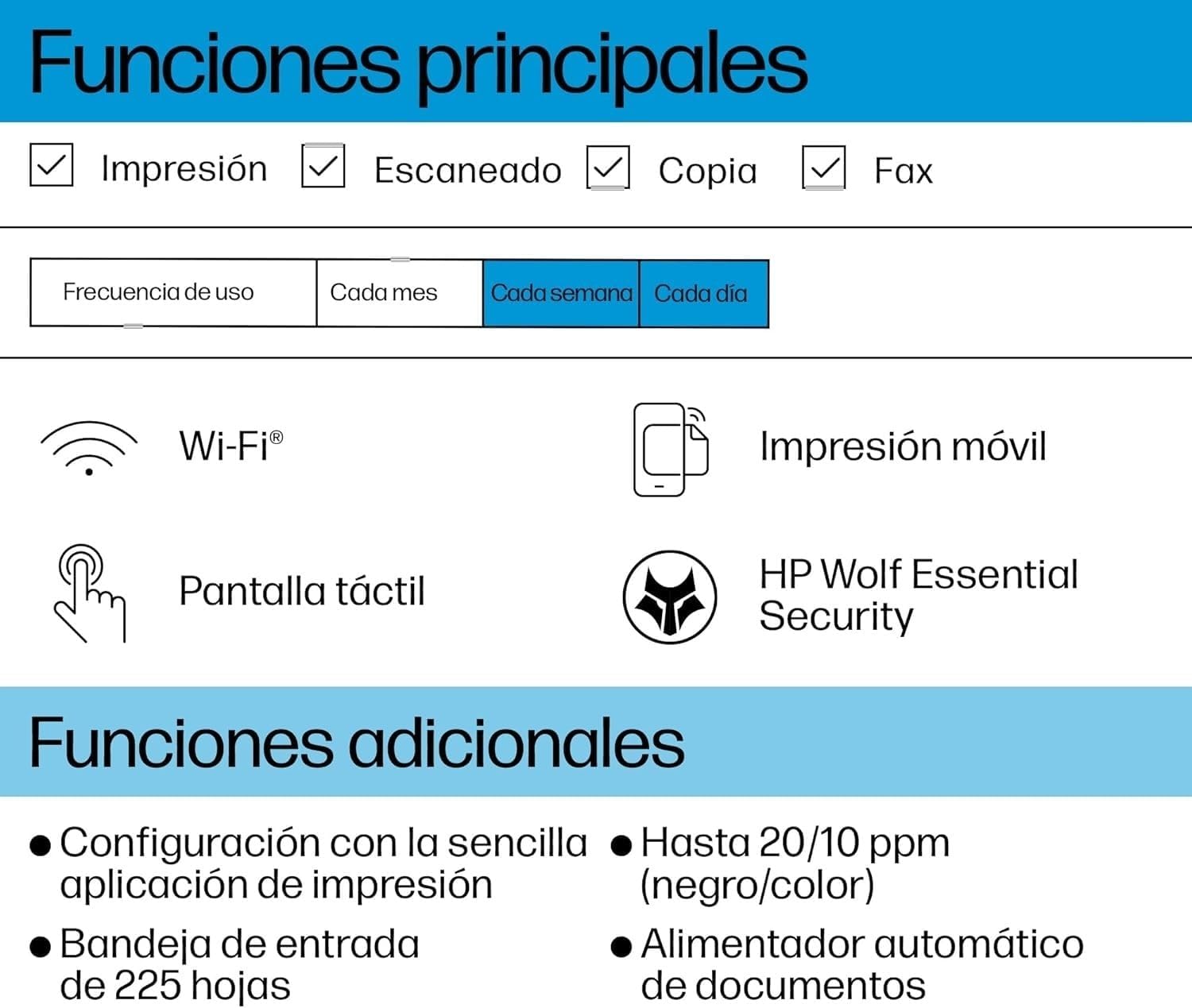 Imagen de HP OfficeJet Pro 8132e, Impresora multifunción Profesional de inyección de Tinta A4 a Color, Copia, Escáner, Fax, Wi-Fi, Impresión a Doble Cara automática, 20 ppm, 6 Meses Instant Ink, Gris