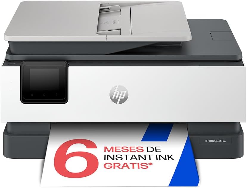 Imagen de HP OfficeJet Pro 8132e, Impresora multifunción Profesional de inyección de Tinta A4 a Color, Copia, Escáner, Fax, Wi-Fi, Impresión a Doble Cara automática, 20 ppm, 6 Meses Instant Ink, Gris