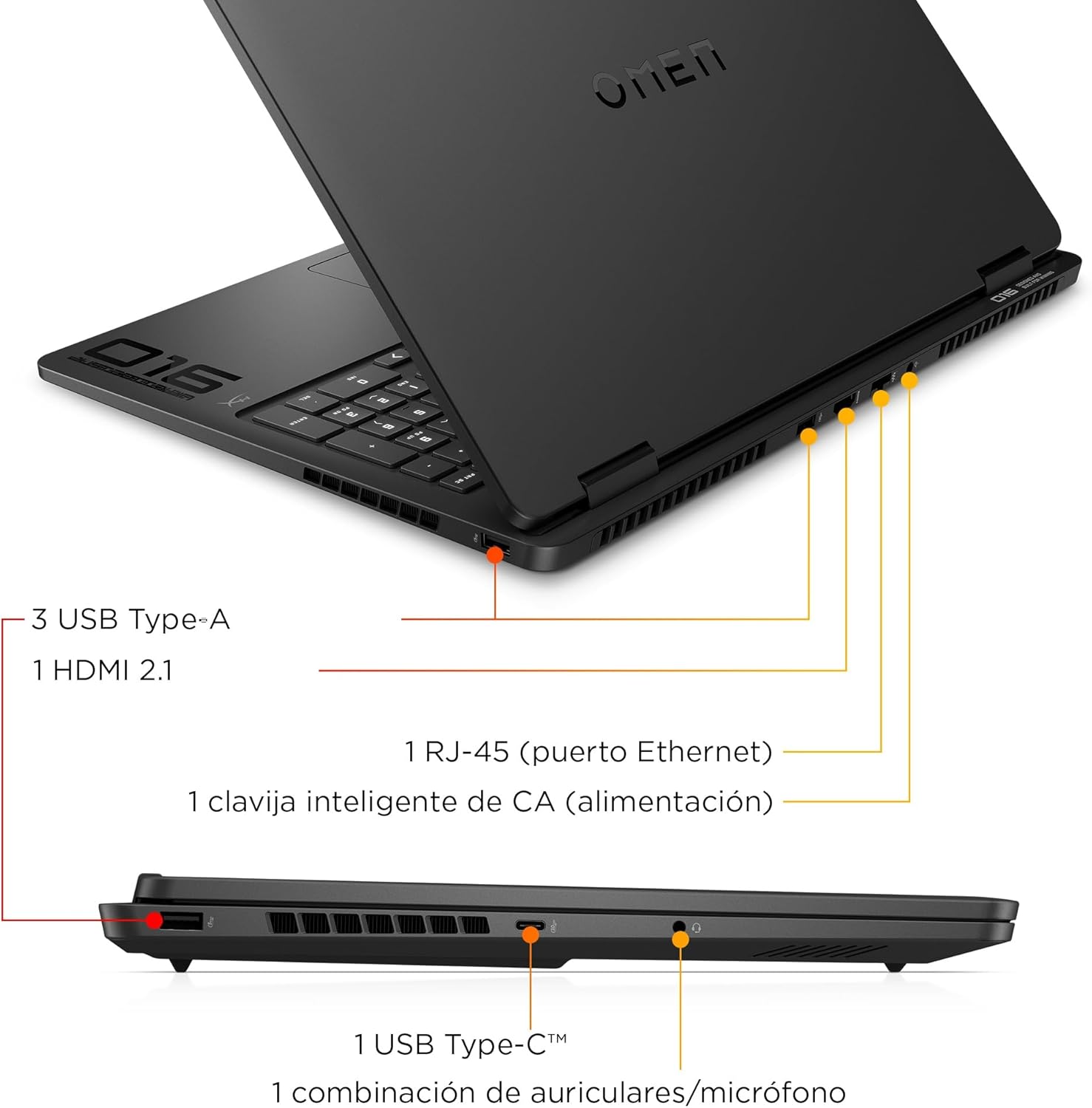 Imagen de HP OMEN Slim - Ordenador portátil Gaming 16