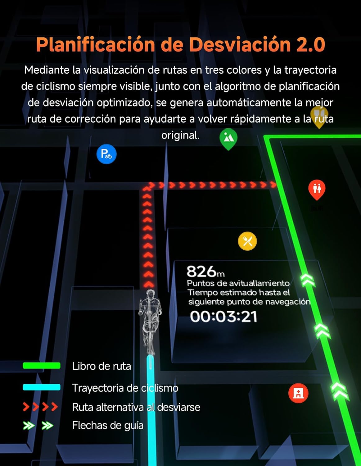 Imagen de iGPSPORT BiNavi GPS Bicicleta, Análisis Entrenamiento Función Recorrido Continuo Detección de Movimiento 3,5