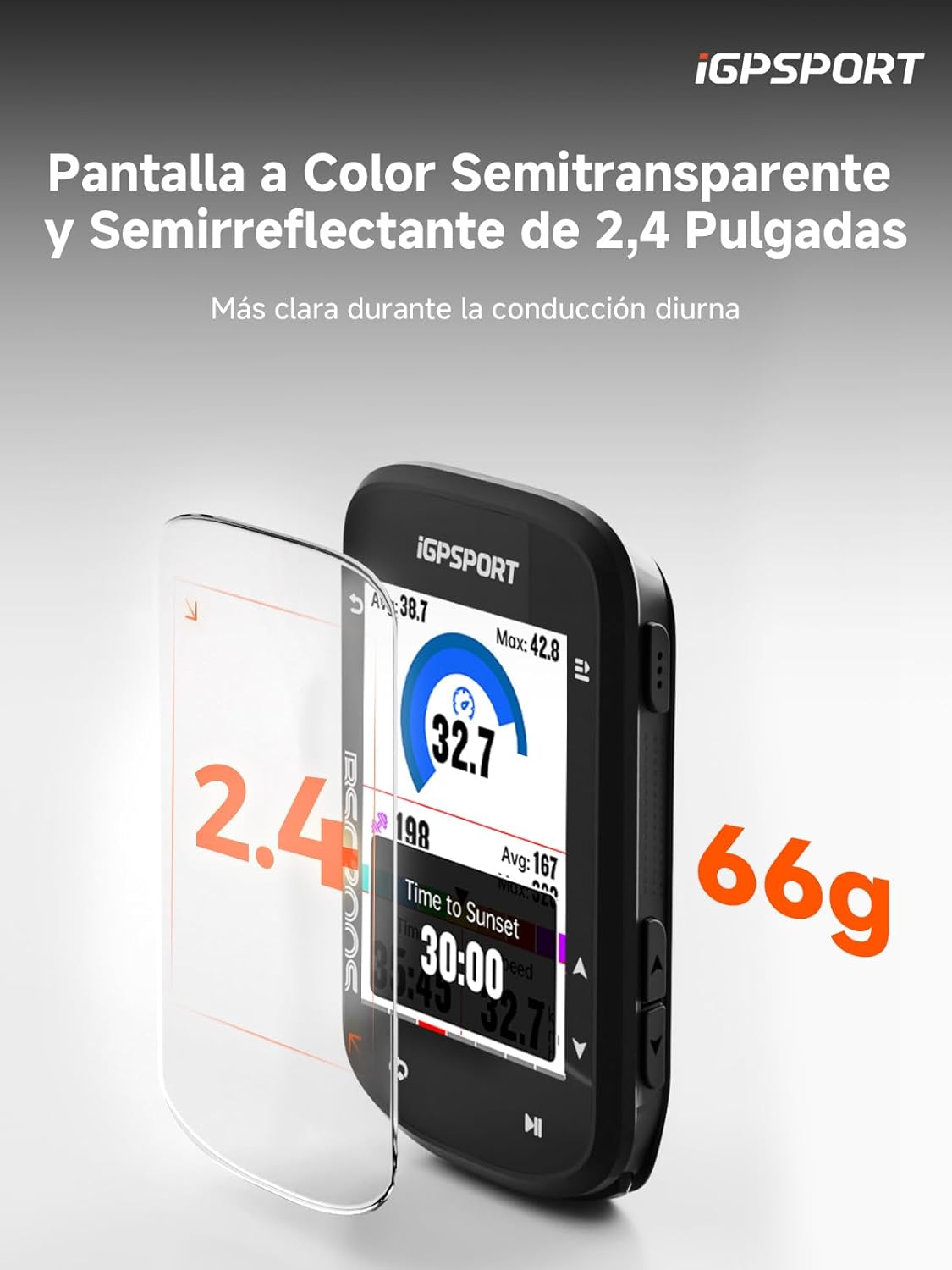 Imagen de iGPSPORT BSC200S GPS Bicicleta, Navegación con un Toque, Monitorización de Movimiento, Reanudación de Ruta, Ciclocomputador Compatible con Radar y Luz Trasera Inteligente, Impermeable IPX7