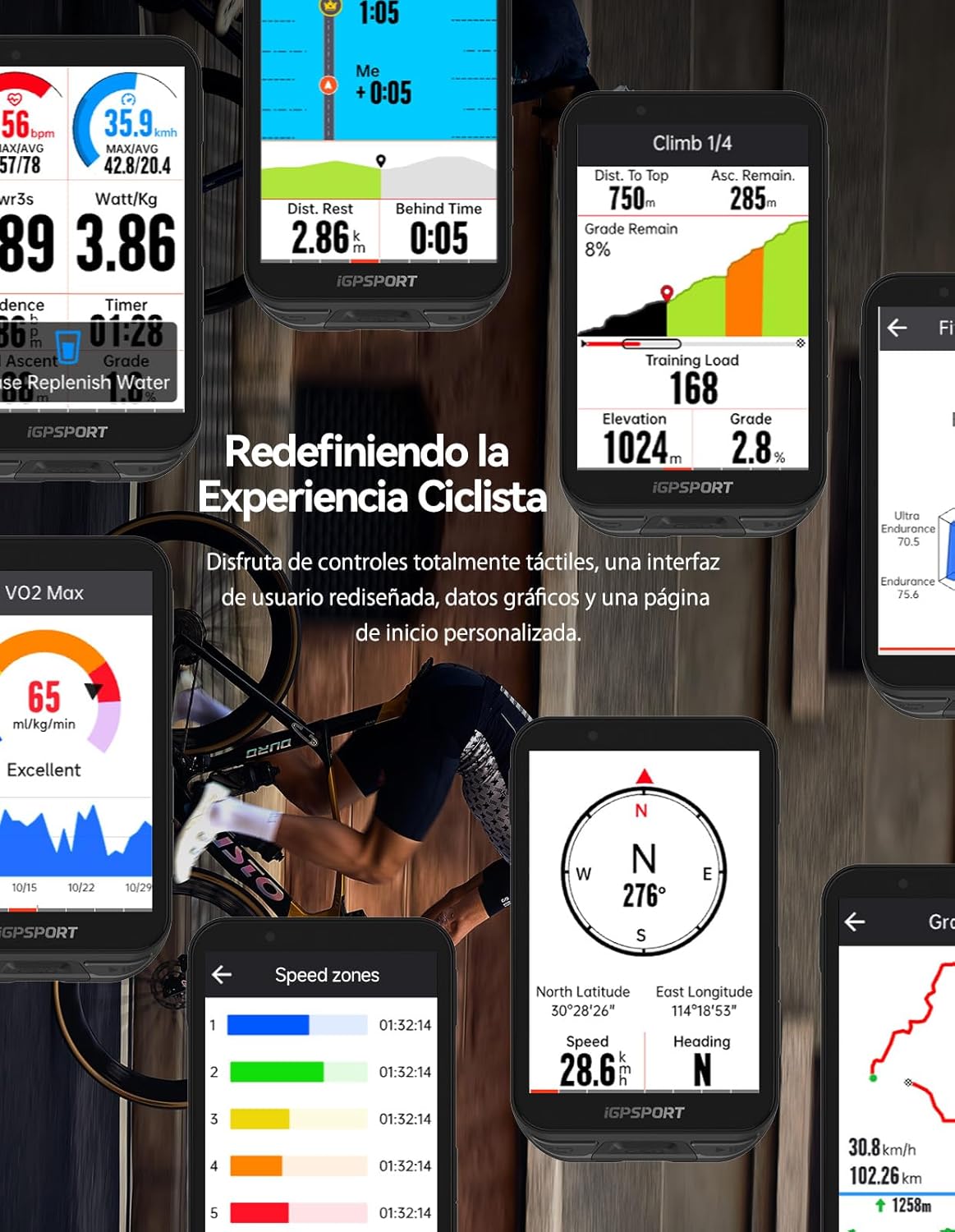 Imagen de iGPSPORT iGS800, GPS Ciclocomputador, Computadora Bicicleta, GPS para Ciclismo Alto 50h Batería de 3,5