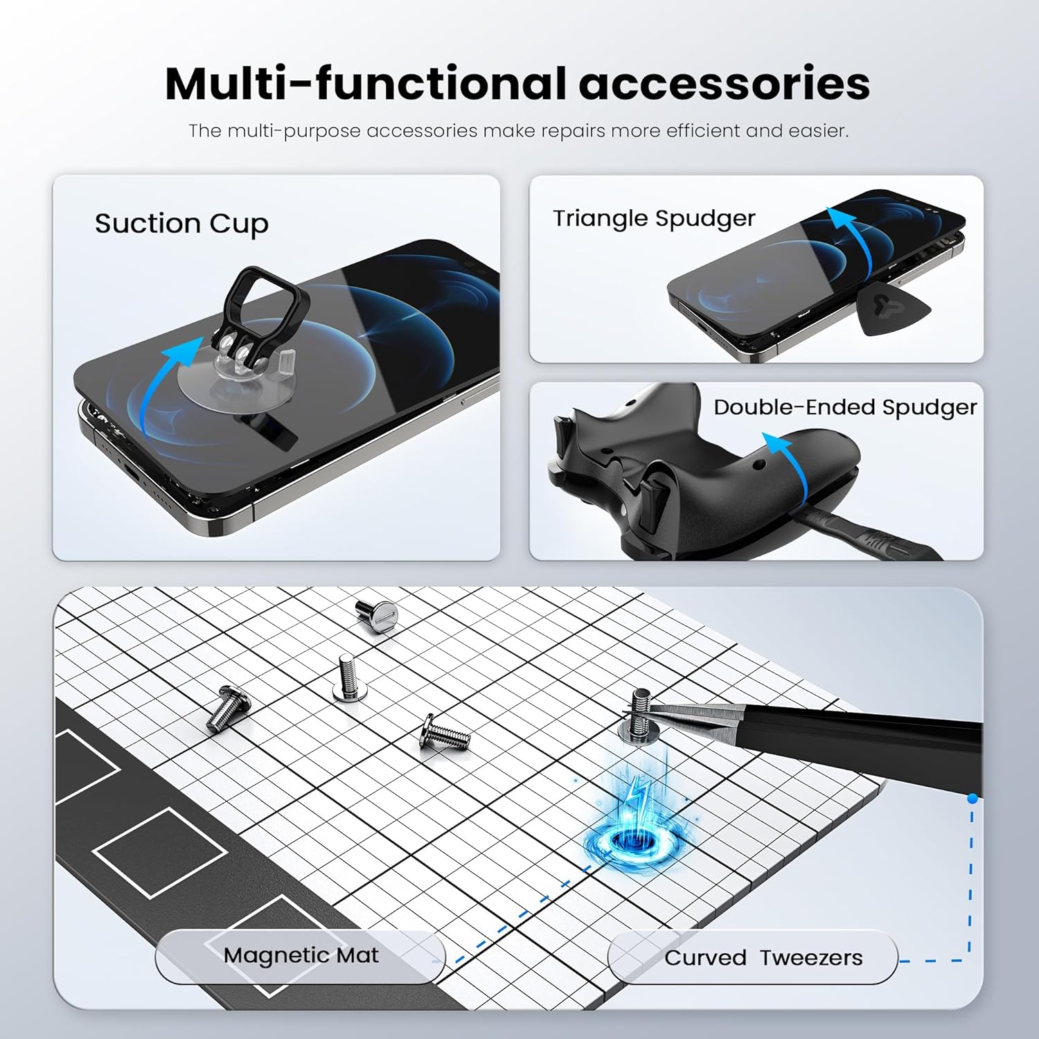 Imagen de JOREST 152 en 1 set de Destornilladores de Precisión Magnéticos Profesionales, Kit de Reparación Portátil con Torx Triwing Bits para Macbook, PC,Switch, PS5, Gafas, Relojes, Laptop, Xbox