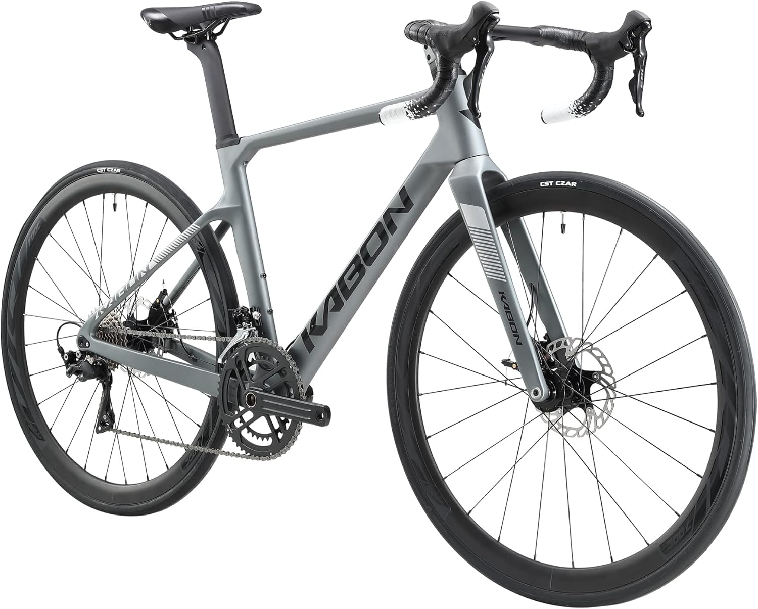 Imagen de KABON Bicicleta de Carretera de Carbono, 700C Bicicleta de Carreras de Carbono con Freno de Disco Shimano 105 de 22 velocidades para Hombres y Mujeres