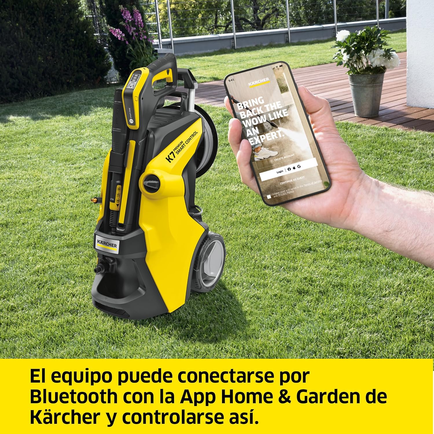 Imagen de Kärcher Hidrolimpiadora K 7 Premium Smart Control Flex, presión: 180 Bar, caudal: 600 l/h, Rendimiento: 60 m²/h, Filtro de Agua, Peso: 17,9 kg, Manguera Flex, Lanza Multi Jet