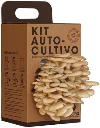 Imagen de Kit Cultivo de Setas en Casa | Setas Ostra Gourmet Listas en 15 Días | Cultiva Tus Propias Setas Frescas | Regalo Original para Foodies, Cocineros y Amantes de la Cocina | Fácil y Rápido