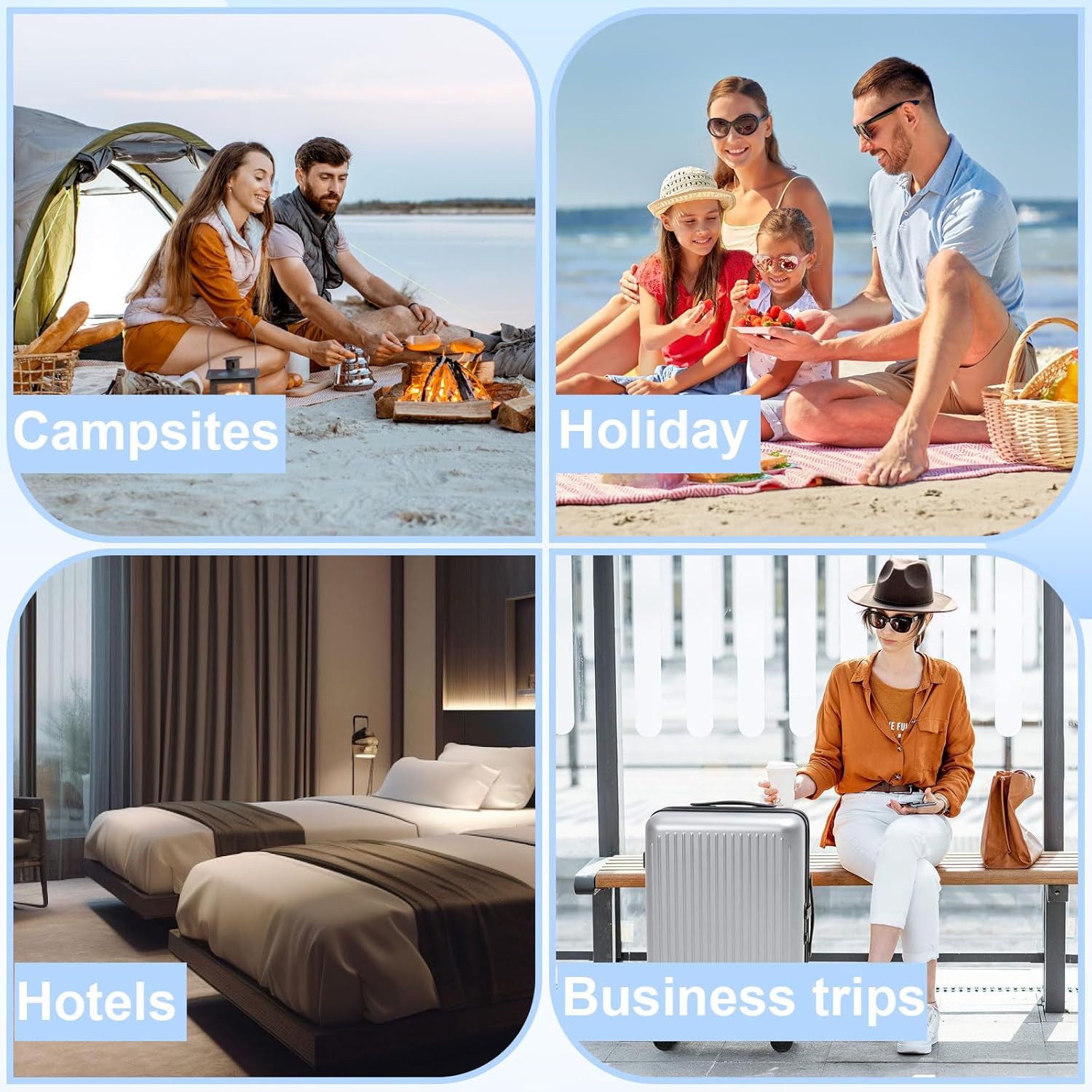 Imagen de Kit de higiene personal a granel para mujeres y hombres, suministros para personas sin hogar para viajes, hotel de caridad, hogar, camping, viajes (7 pulgadas, 40 unidades)