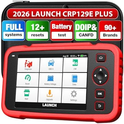 Imagen de Launch CRP129e Plus OBD2 Herramienta de diagnóstico de Coche con Todos los Sistemas, 12+reinicio ABS/EPB/DPF/SAS/TPMS Reset/Equilibrio de batería/codificación de inyector/Aceite/válvula de Acelerador