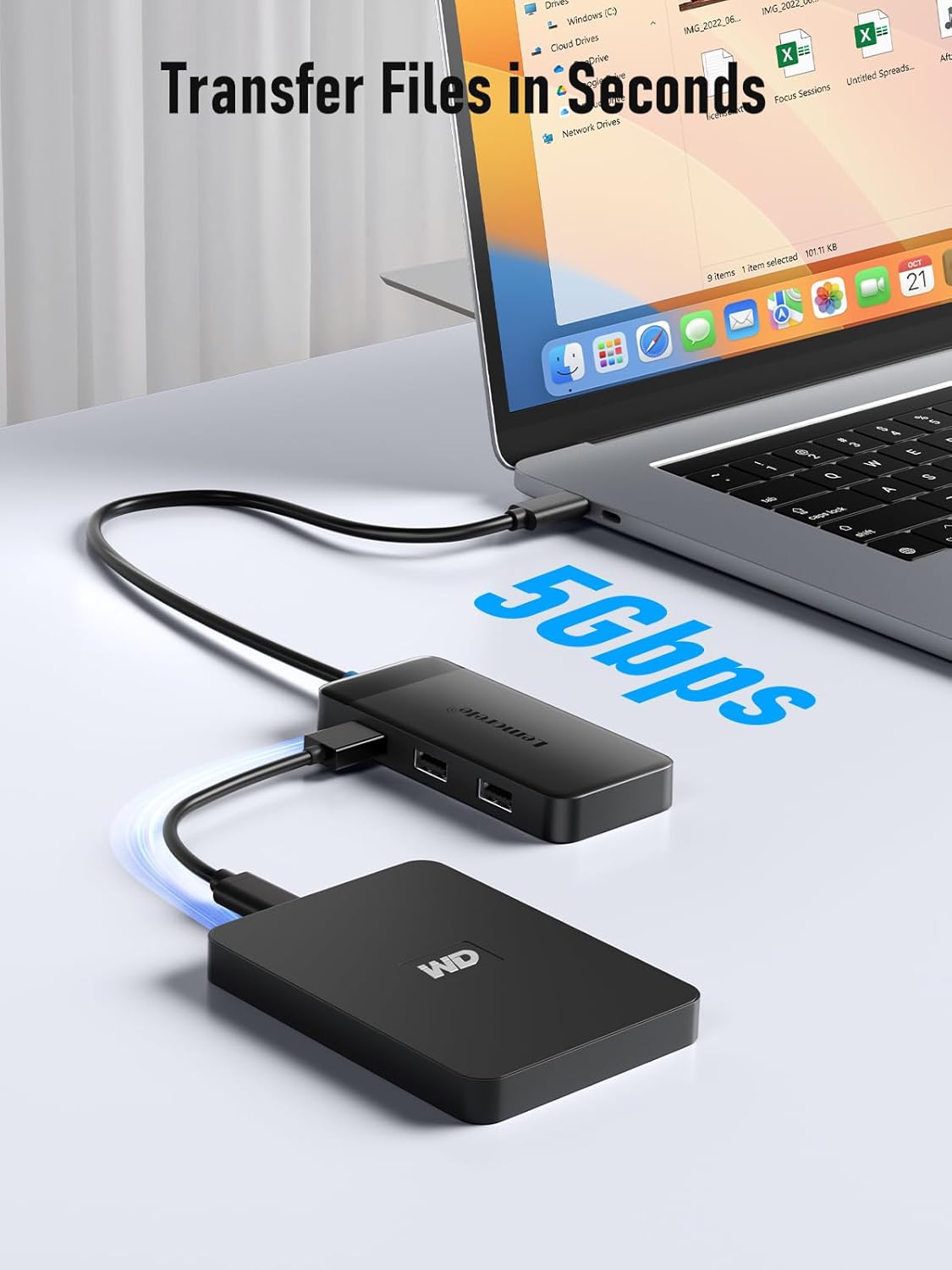 Imagen de Lemorele Docking Station USB C - 6 en 1, Hub USB Dual Monitor con 2 HDMI 4K, 3 USB 3.0/2.0, PD 100W,Hub USB C/Docking Station for MacBook/DELL/Windows/HP/Surface