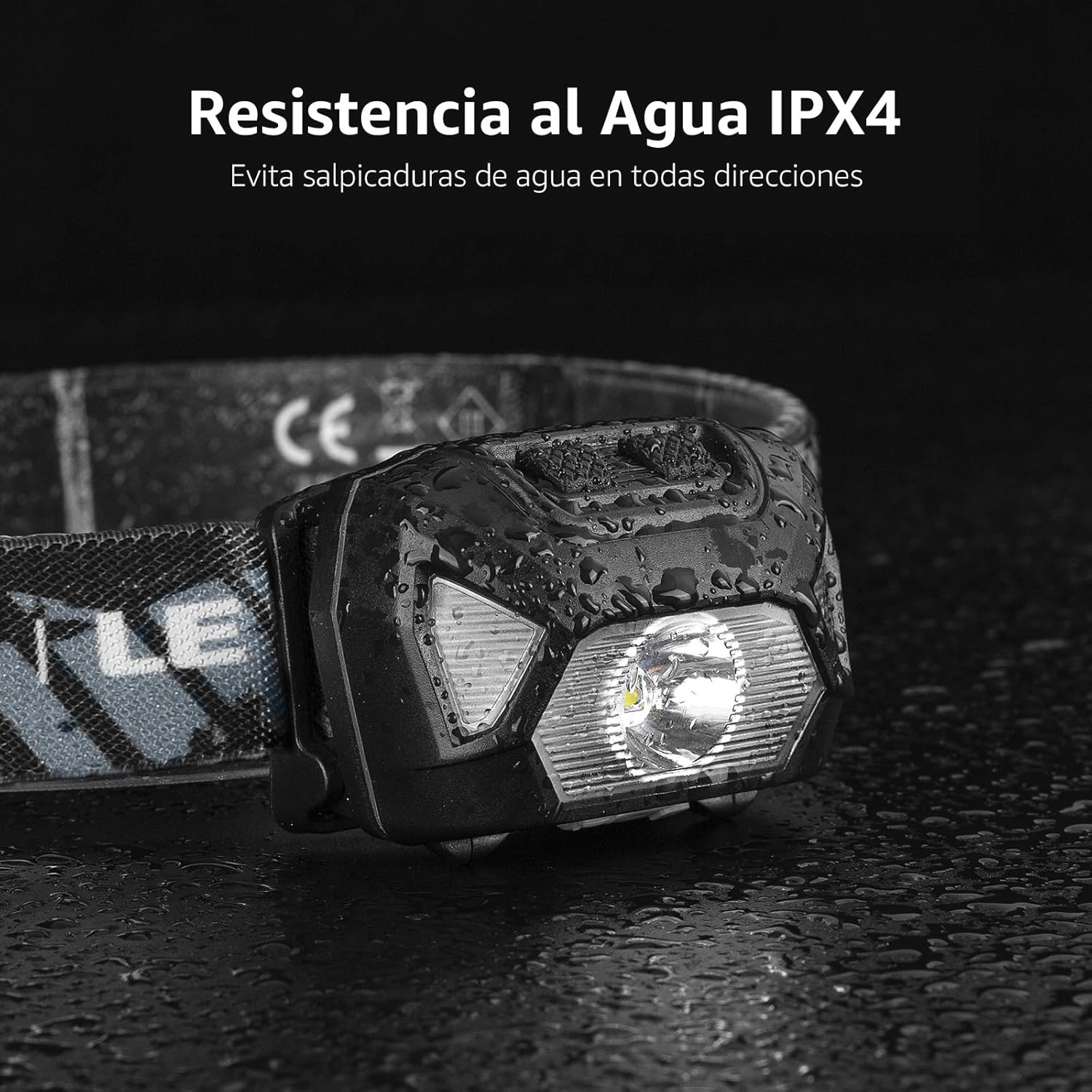 Imagen de Lepro Linterna Frontal LED Recargable 2000lux, Linterna Cabeza USB Recargable D500, 6 Modos de Luz con Luz Rojo, Impermeable IPX4, Luz Frontal Cabeza para Correr, Camping, Excursión, Pesca
