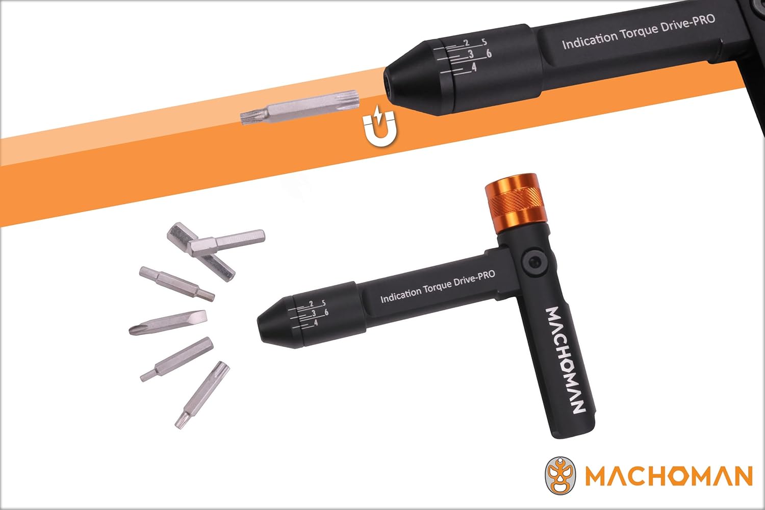 Imagen de MACHOMAN Destornillador Dinamométrico con Indicador 2–6 Nm, Compacto y Plegable para un Almacenamiento Fácil, Herramienta de Apriete de Precisión, TQW2433T