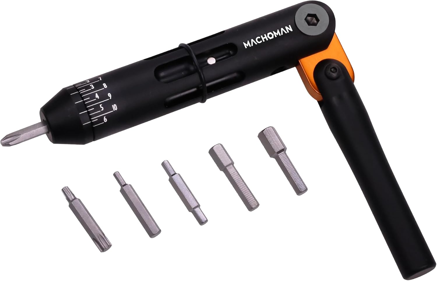 Imagen de MACHOMAN Destornillador Dinamométrico con Indicador 2–6 Nm, Compacto y Plegable para un Almacenamiento Fácil, Herramienta de Apriete de Precisión, TQW2433T