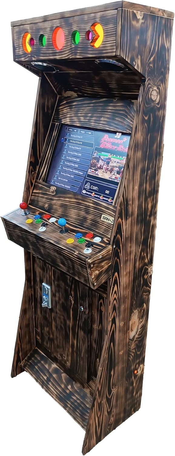Imagen de Máquina Arcade Retro - Hecho a Mano (Madera) – 2 Jugadores, +4000 Juegos clásicos, Pantalla LCD de 22
