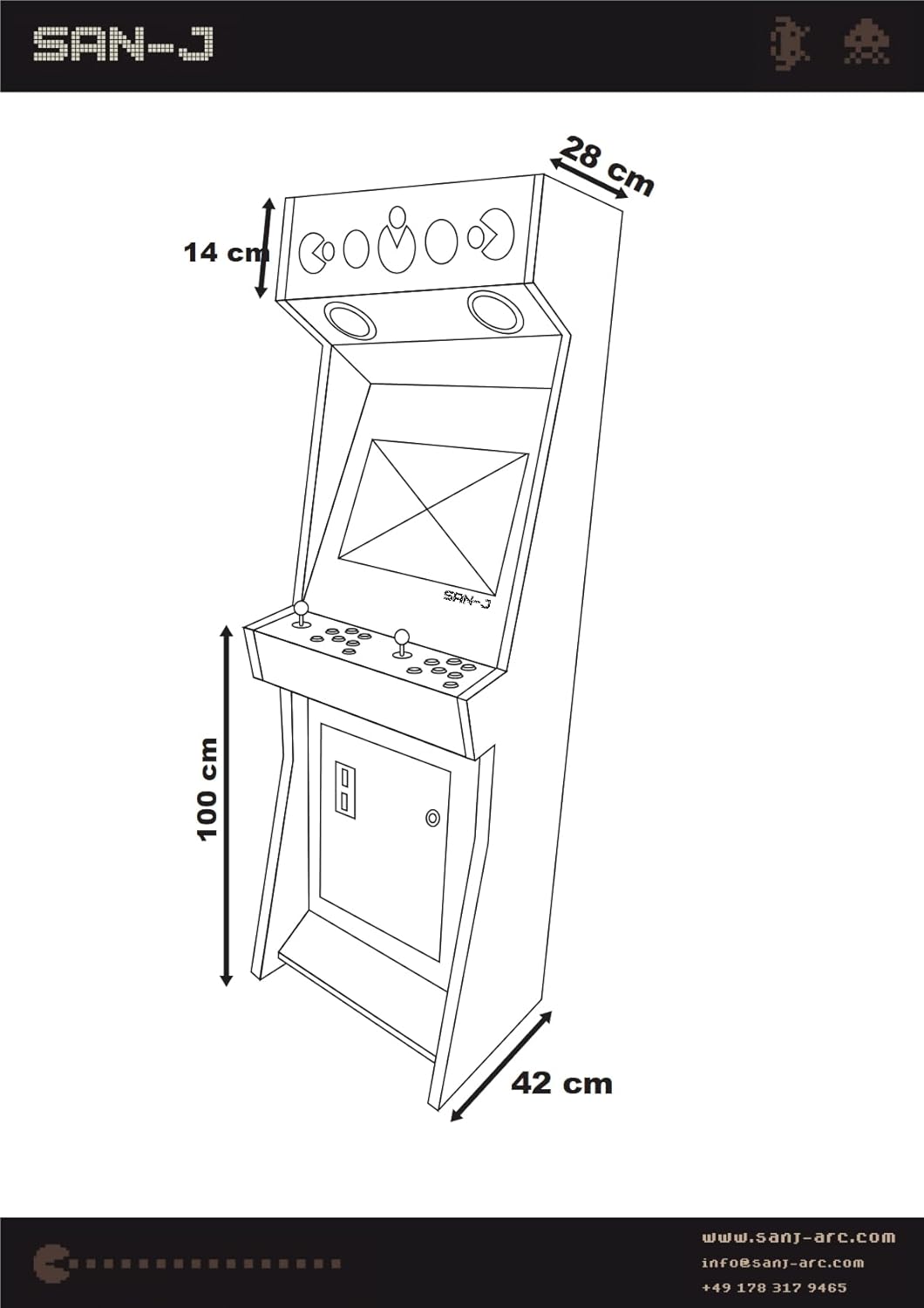 Imagen de Máquina Arcade Retro - Hecho a Mano (Madera) – 2 Jugadores, +4000 Juegos clásicos, Pantalla LCD de 22