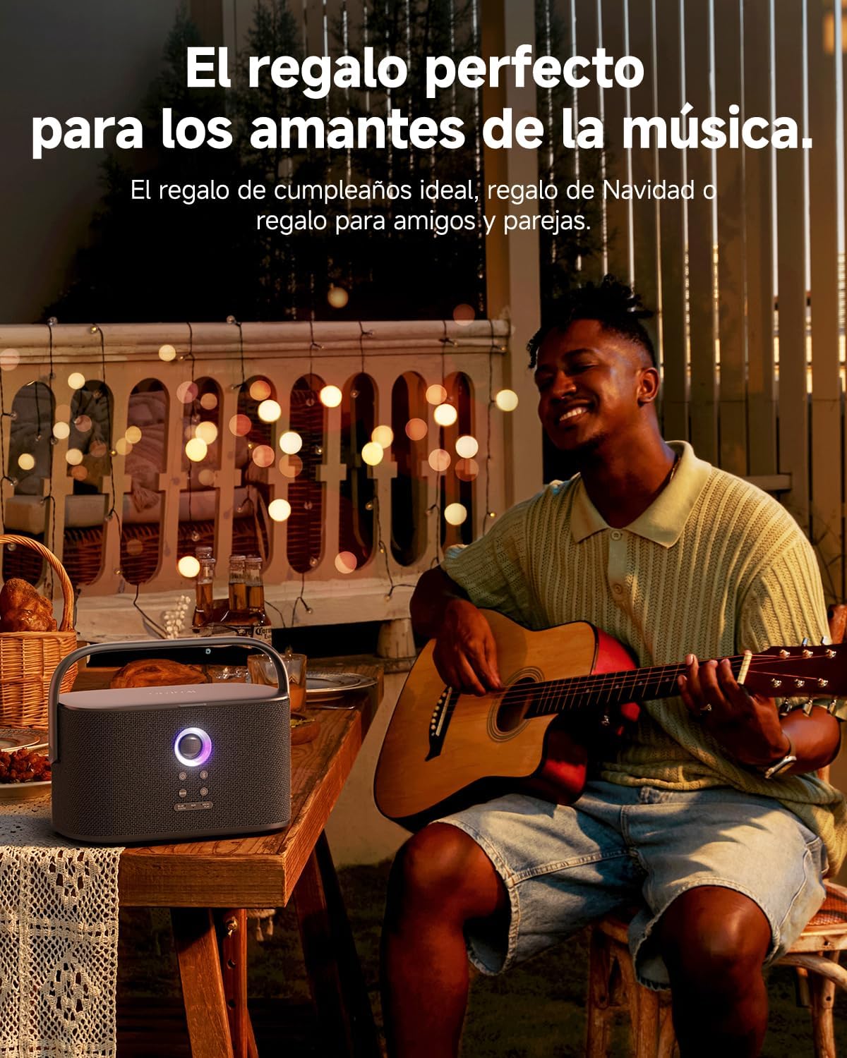 Imagen de Máquina de Karaoke para Adultos, Pantalla Integrada con Letras, 2 Micrófonos Inalámbricos de Autocarga, Aplicación de Karaoke, Altavoz 140W, Conexión a TV para Fiestas en Casa y Exteriores (Shell S2)