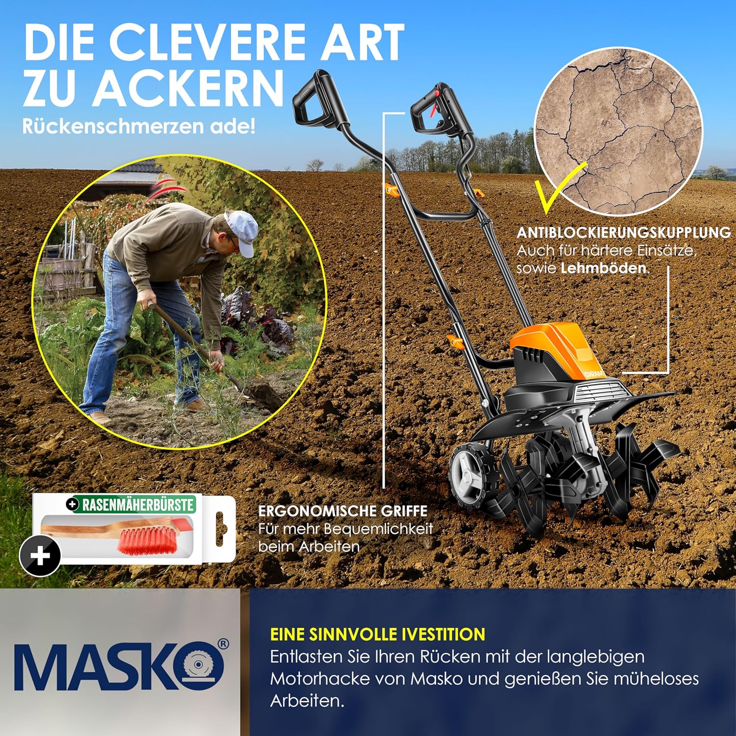 Imagen de MASKO Azada con Motor eléctrico 1500W