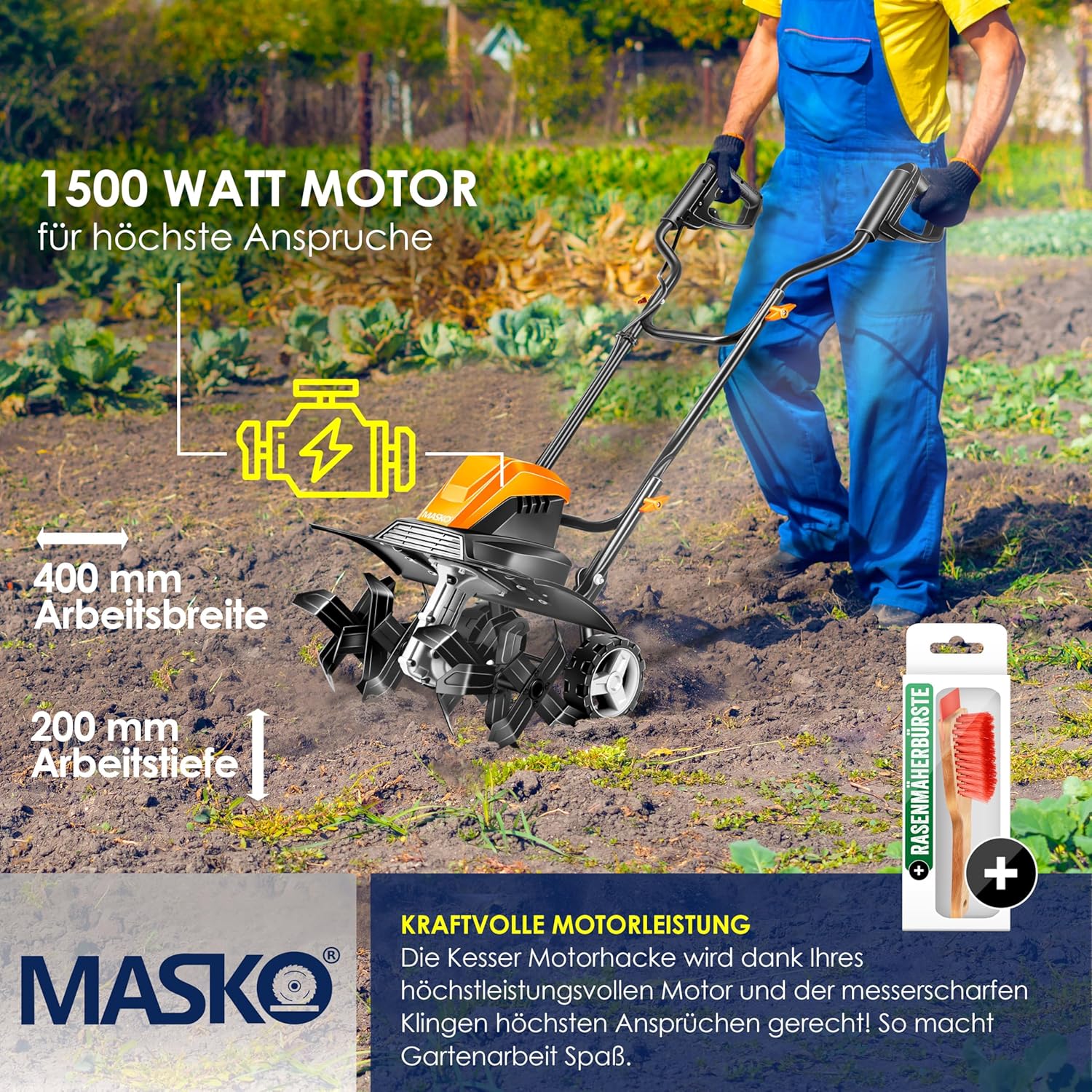 Imagen de MASKO Azada con Motor eléctrico 1500W
