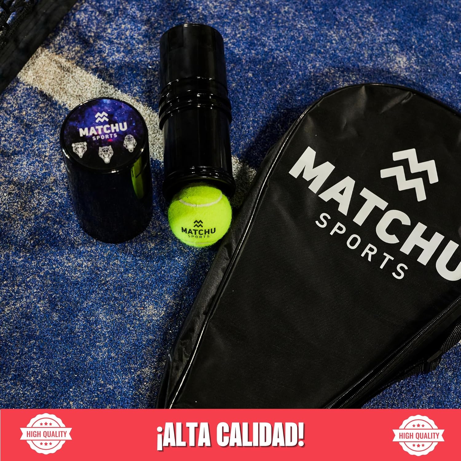 Imagen de MATCHU - Regulador de Presión para Pádel y Pelotas de Tenis - Soporte de Presión - Reparador de Presión - Presurizer de Bolas - Guardián de Presión - Ahorro de Presión - Extender la Vida Útil - Negro