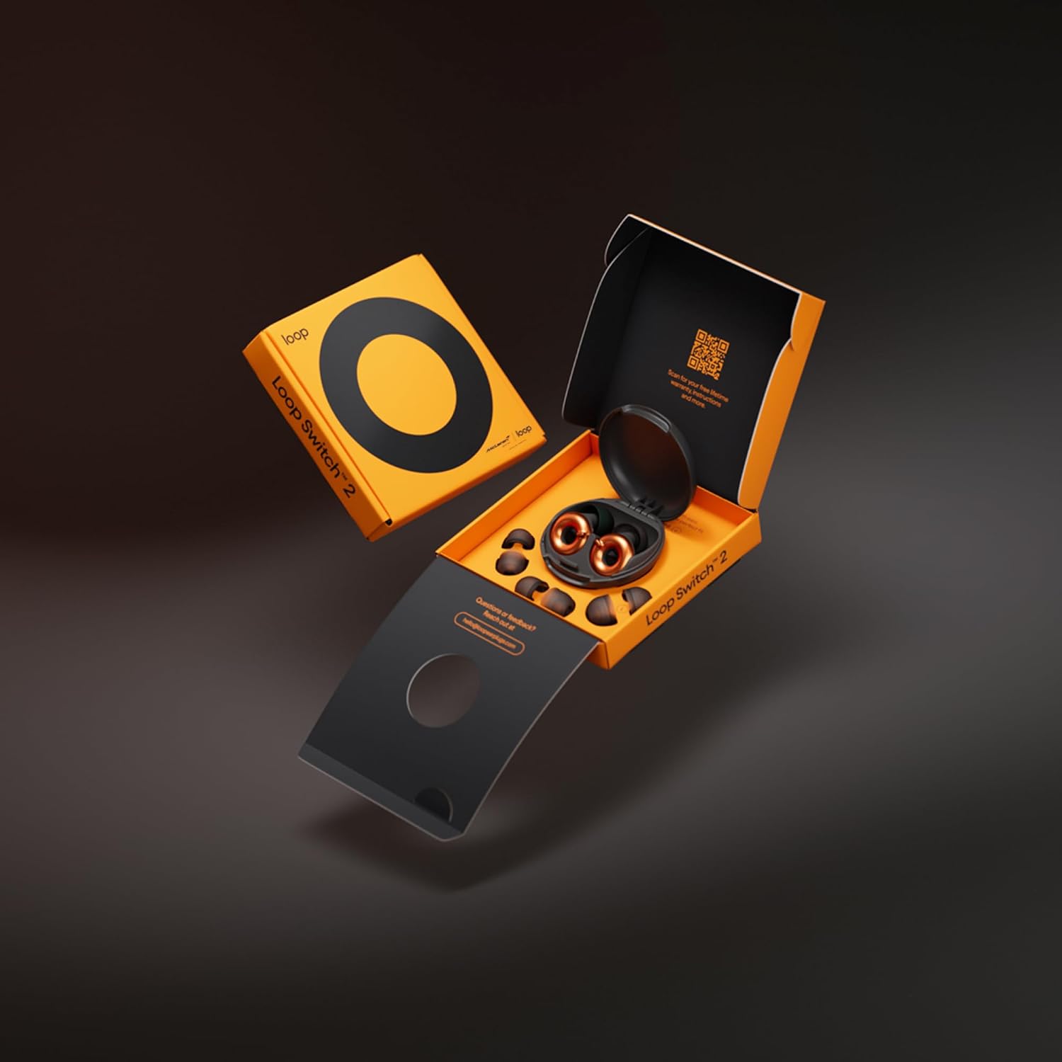 Imagen de McLaren Formula 1 Team x Loop Switch 2 Tapones ajustables - 3 modos para un control total | Reducción del ruido para concentrarse, viajar, deportes de motor | Reducción del ruido de 20-26 dB (SNR)