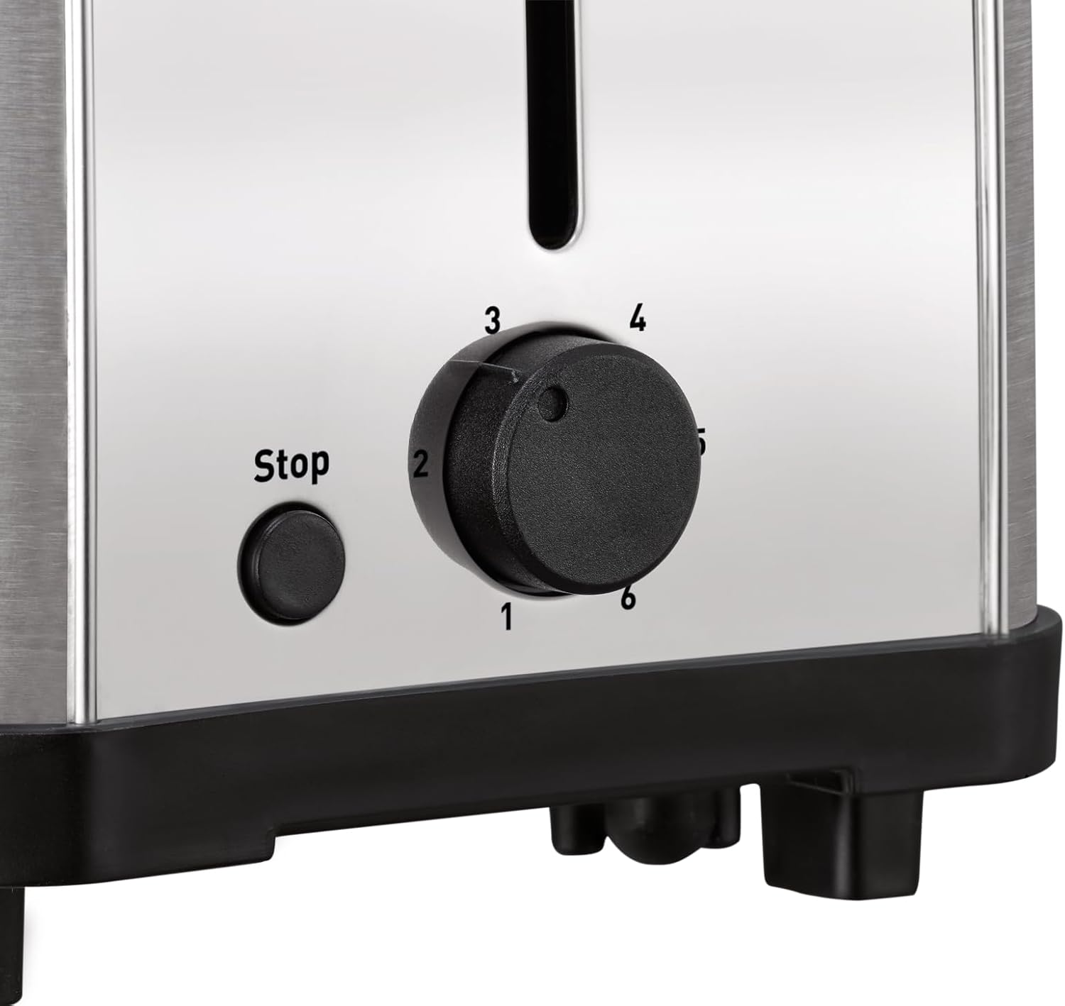 Imagen de Moulinex Classic, Tostador Acero Inoxidable, 2 Ranuras largas y anchas, 1400 W, 6 Posiciones Tostado, Función Stop, Bandeja Recogemigas, para Todo Tipo de Pan normal, molde, artesano, LS330D