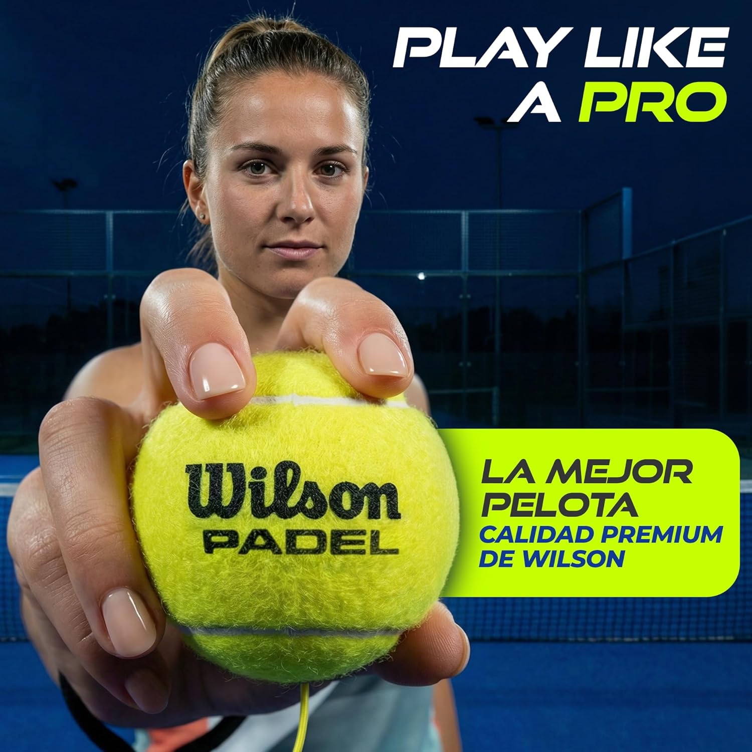 Imagen de MOVEMATE Dispositivo de Entrenamiento de Pádel/Tenis con Pelota Wilson® | Innovador Equipamiento Deportivo para Exteriores, en el Parque, en el jardín | con Bolsa de Transporte y vídeos de Ejercicios