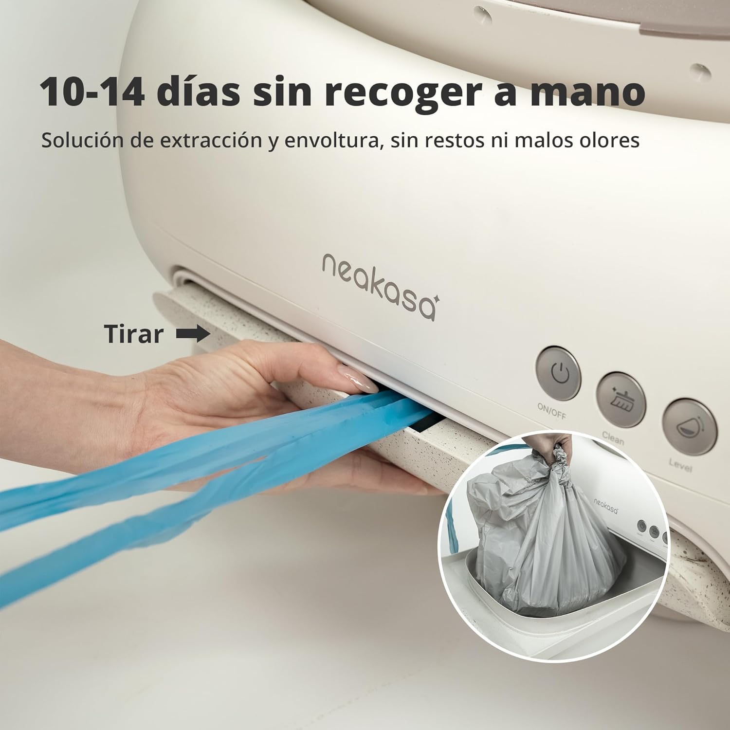 Imagen de Neakasa M1 Lite Arenero Gatos autolimpiable Abierto, Gran Capacidad con Control App, Doble protección, Segura y fiable, diseño sin olores Ideal para hogares con Varios Gatos y Viajes