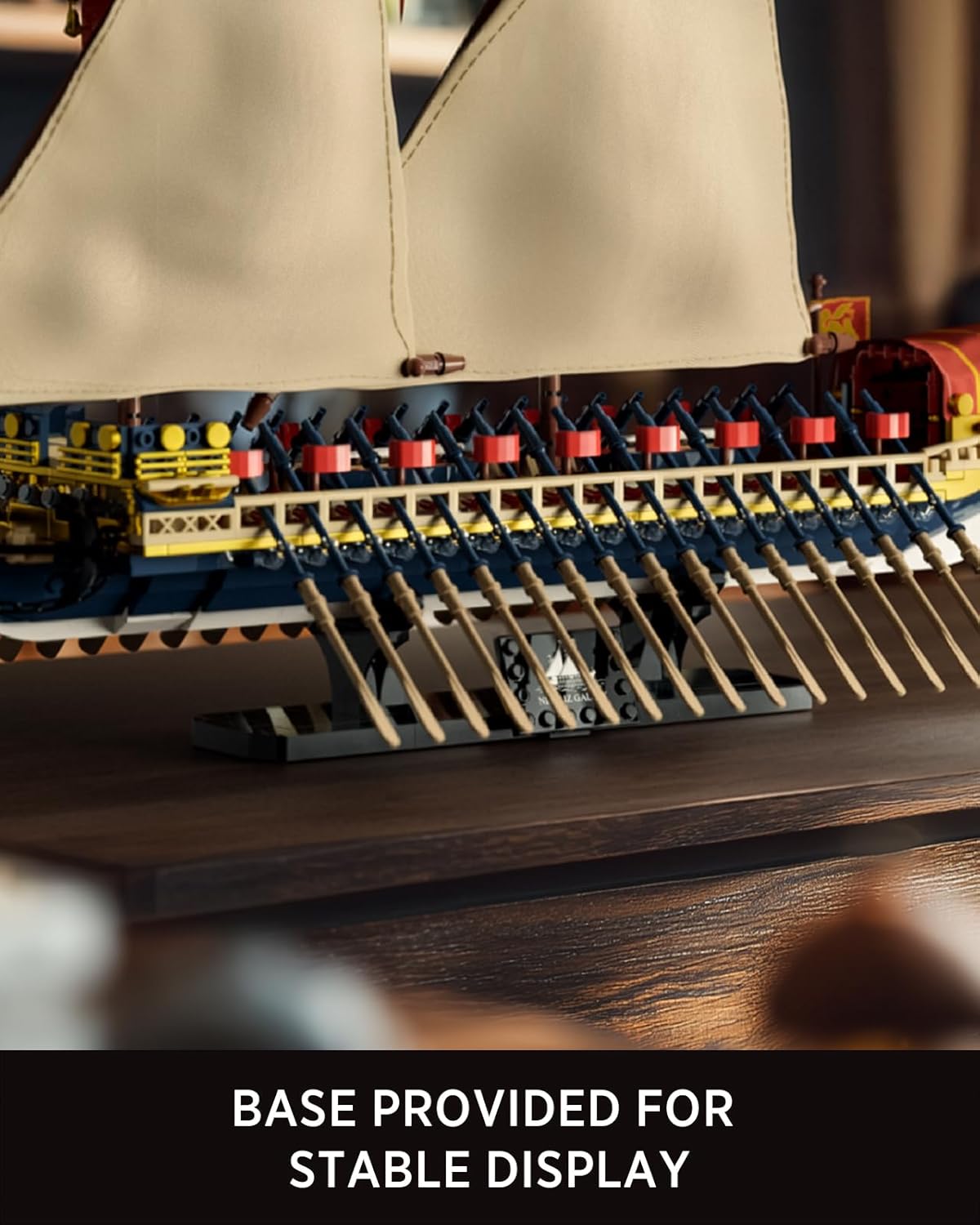 Imagen de Nifeliz Kit de Construcción de Barco Velero Galera para Adultos, Modelo de Nave Insignia Estilo Galeaza para Exhibición y Colección, Regalo para Entusiastas de los Barcos (1.536 Piezas, NF10338)