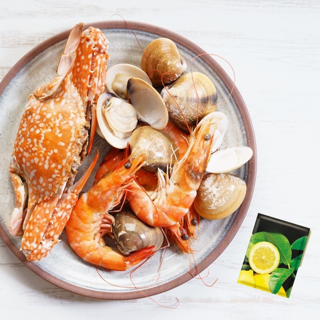 Imagen de Obulco Cuidado Personal y Salud – Toallitas Limón - Toallitas Refrescantes Para Manos con Fragancia de Limón - Elimina Olores de Marisco, Pescado, Carne, Suciedad - Sobres Individuales - Hostelería