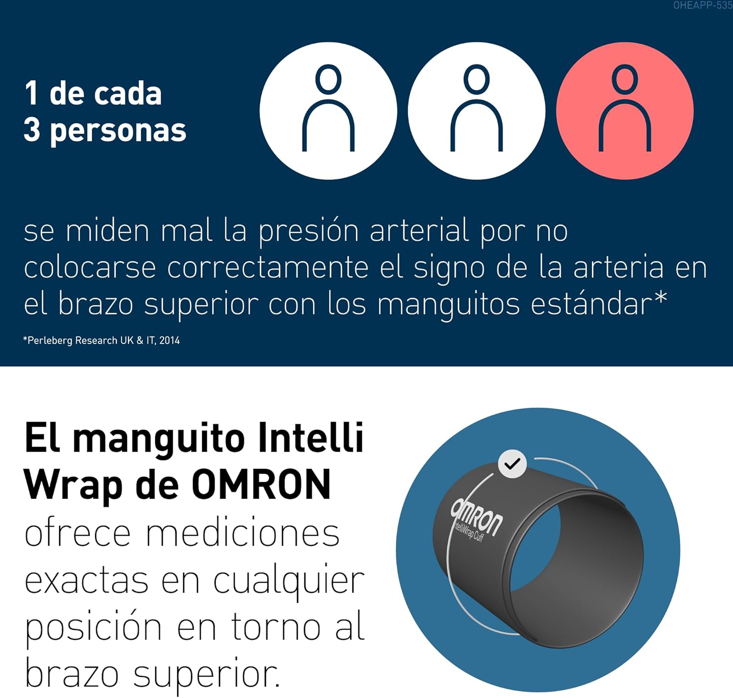 Imagen de OMRON X7 Smart AFib Tensiómetro | Detecta Fibrilación Auricular con cada toma de tensión en casa | Clínicamente validado incl. embarazo y diabetes | 2 Usuarios | Brazalete Intelli Wrap 22-42cm